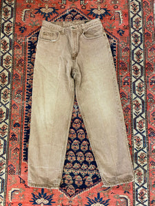 90s Eddie Bauer High Waisted Tanned Denim Jeans - 28in