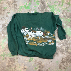 Front and back pointer Crewneck