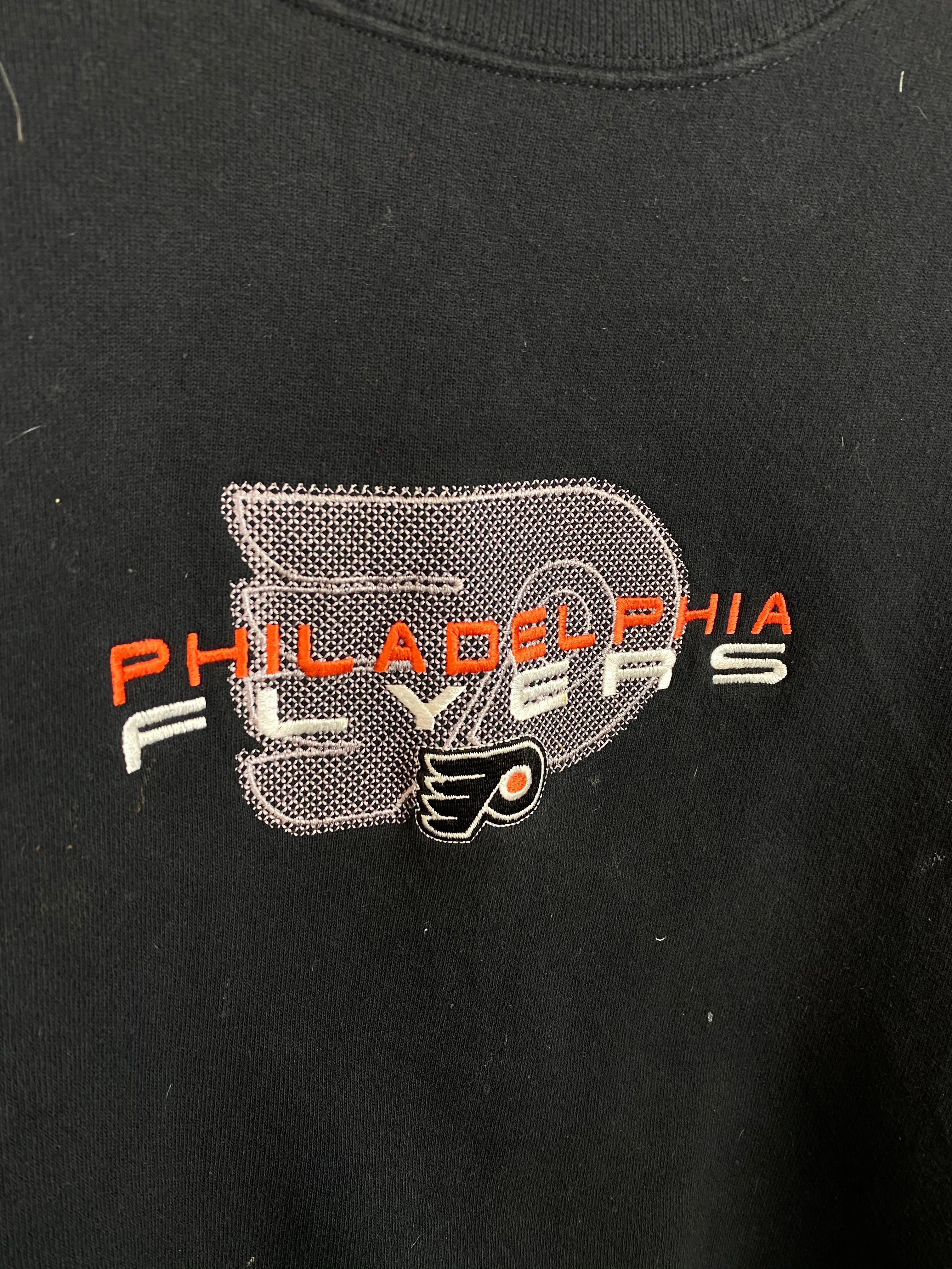 90s Embroidered Philadelphia Flyers crewneck - L