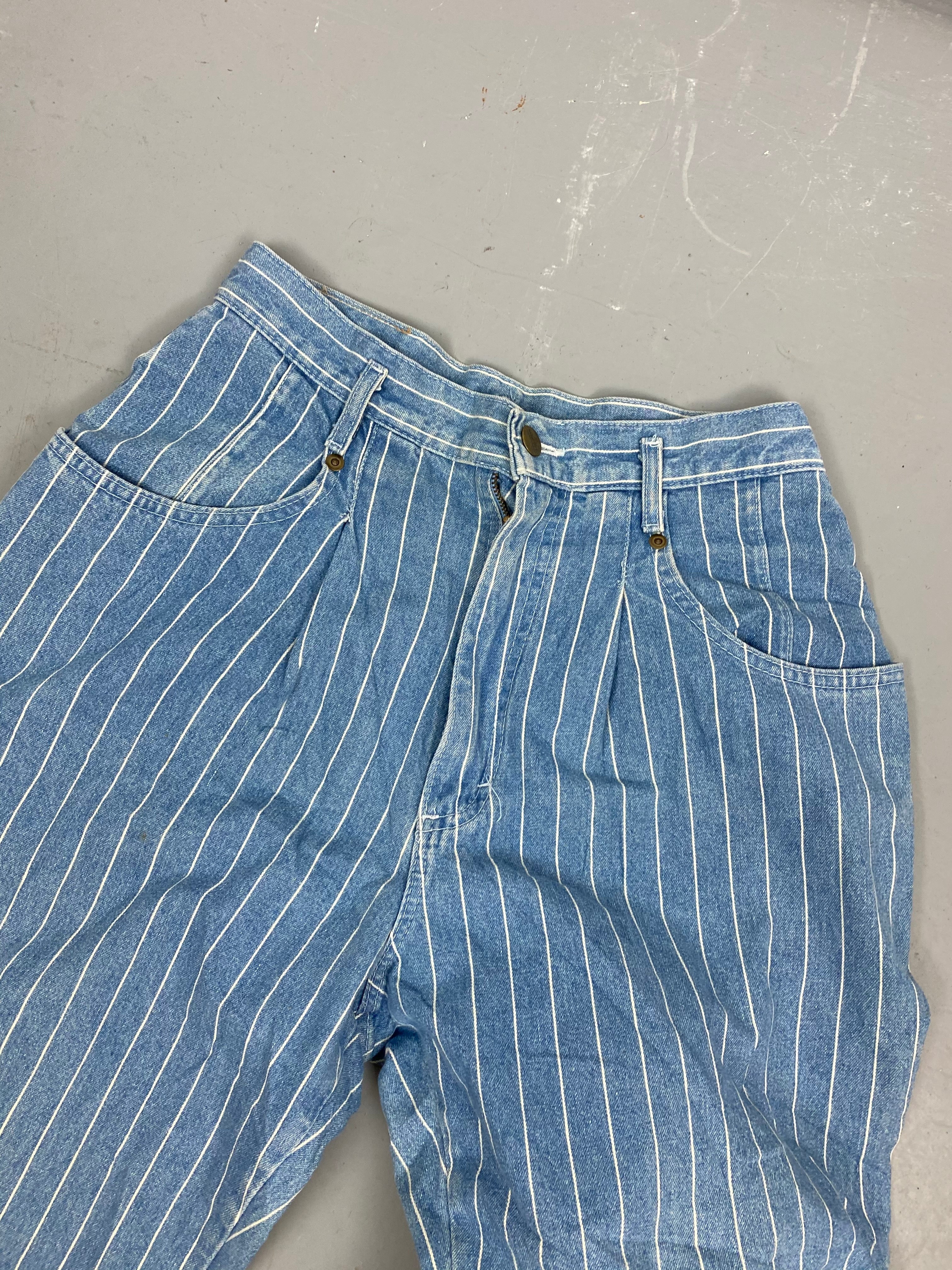 90s LL Bean high waisted striped denim