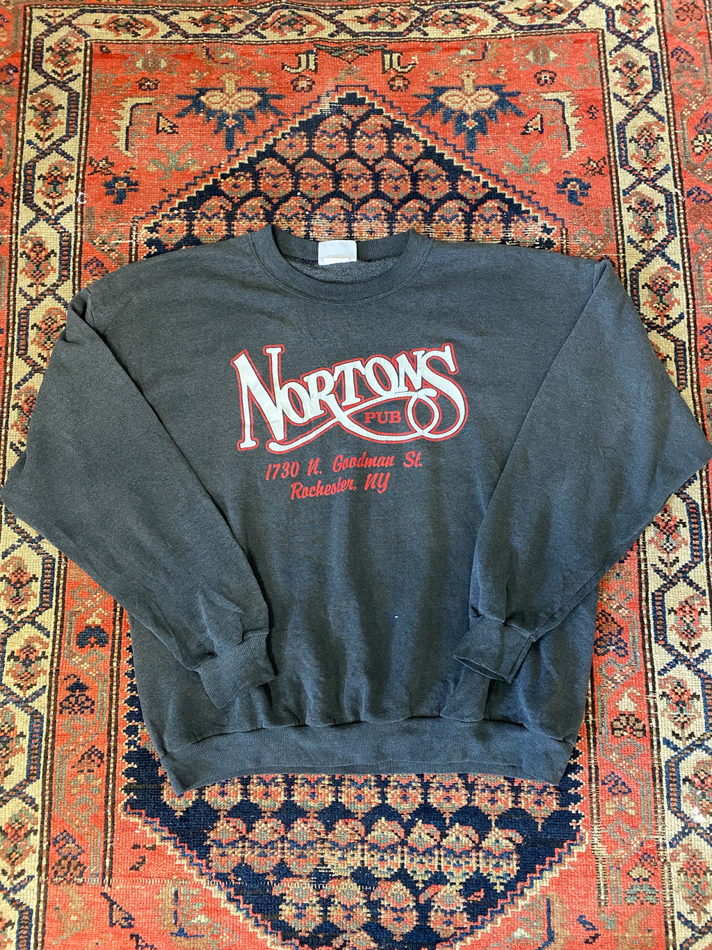 90s Nortons Pub Motorcycles Crewneck - L