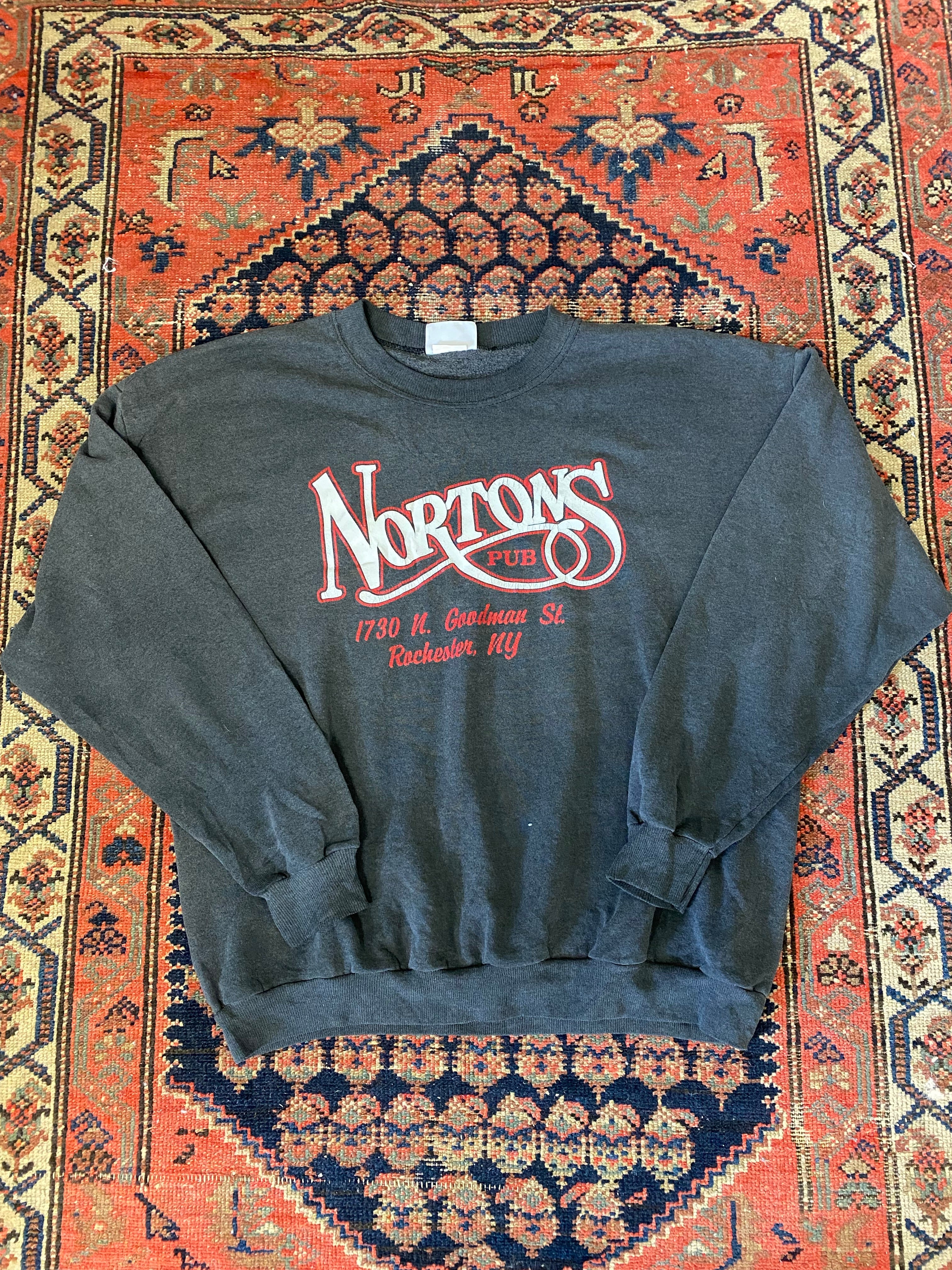 90s Nortons Pub Motorcycles Crewneck - L