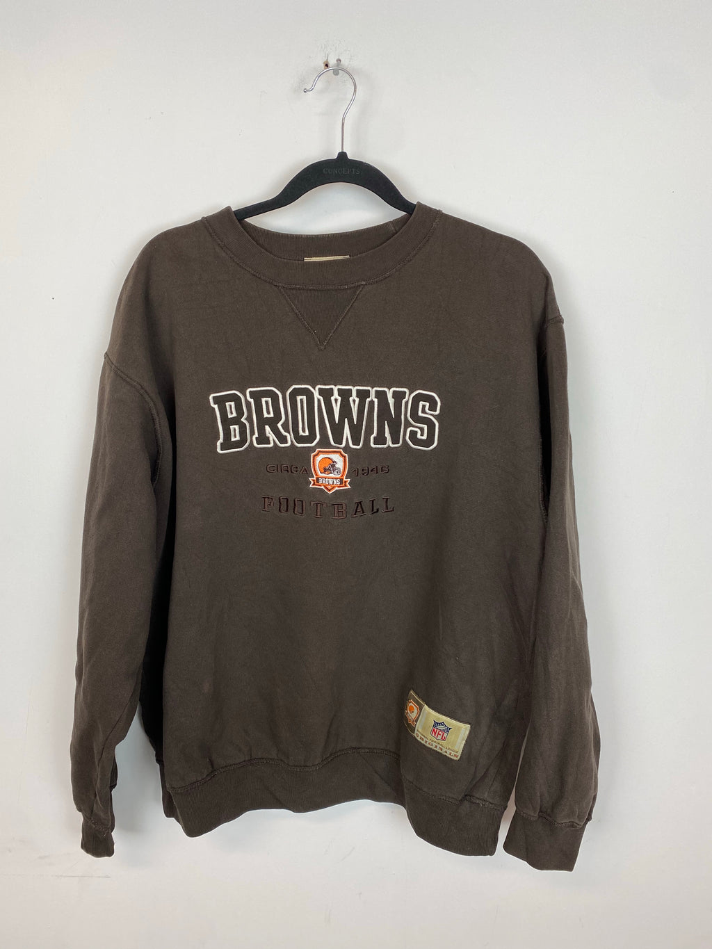 Vintage Embroidered Cleavland Browns Crewneck - M
