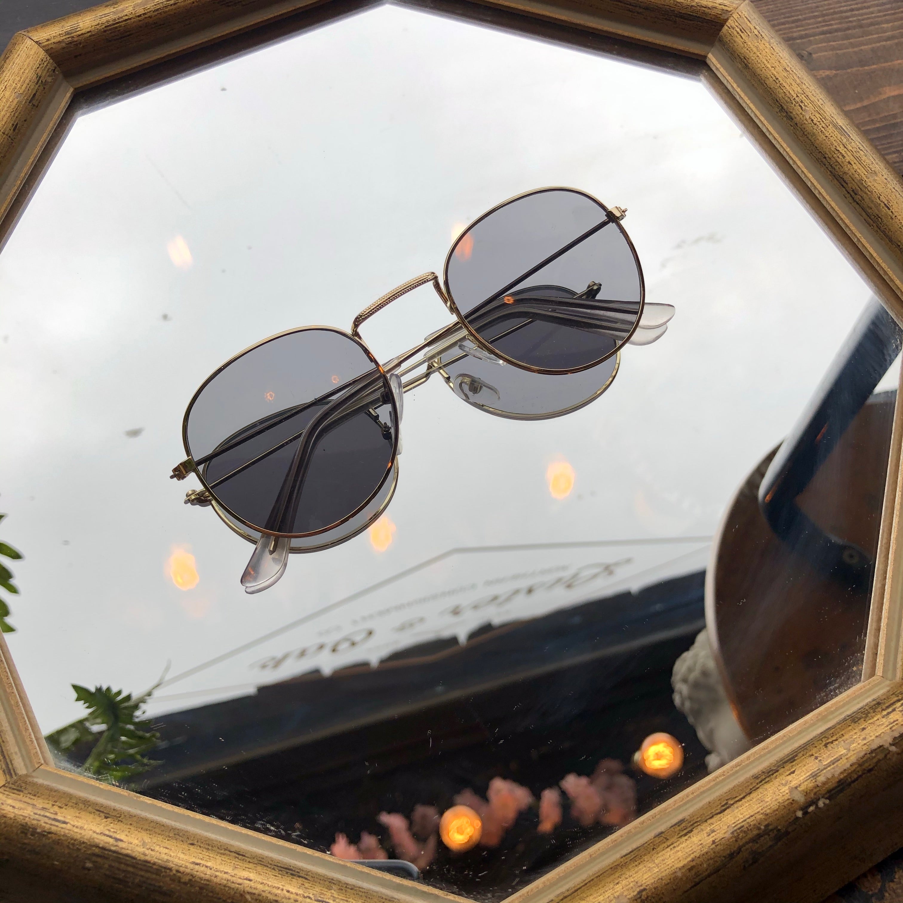 Circle Shades With Gold Frames