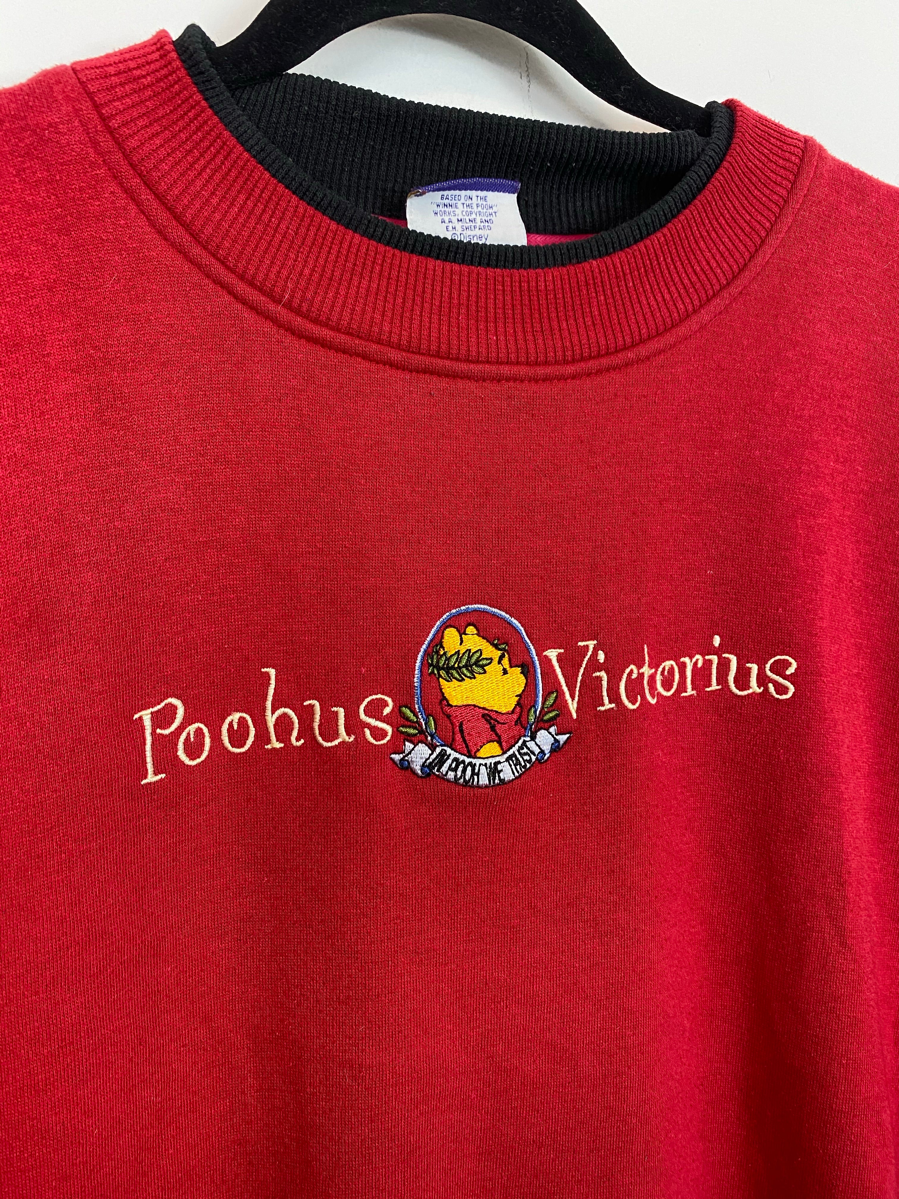 90s embroidered Poohus Victorius crewneck - M/L
