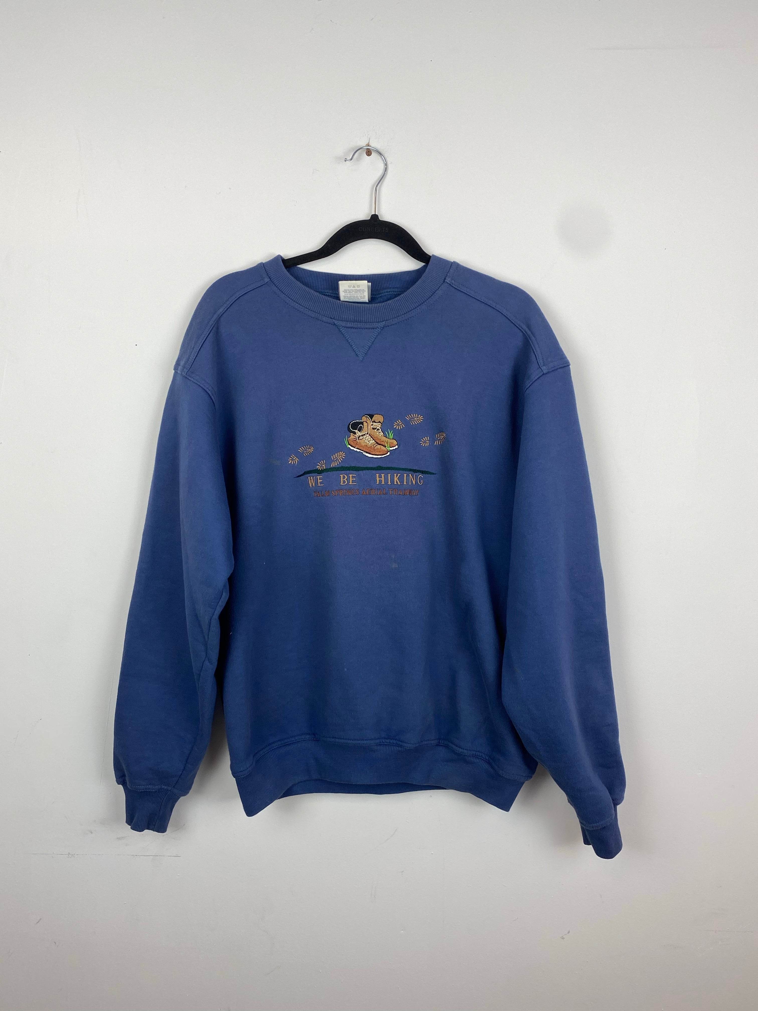 90s embroidered hiking crewneck