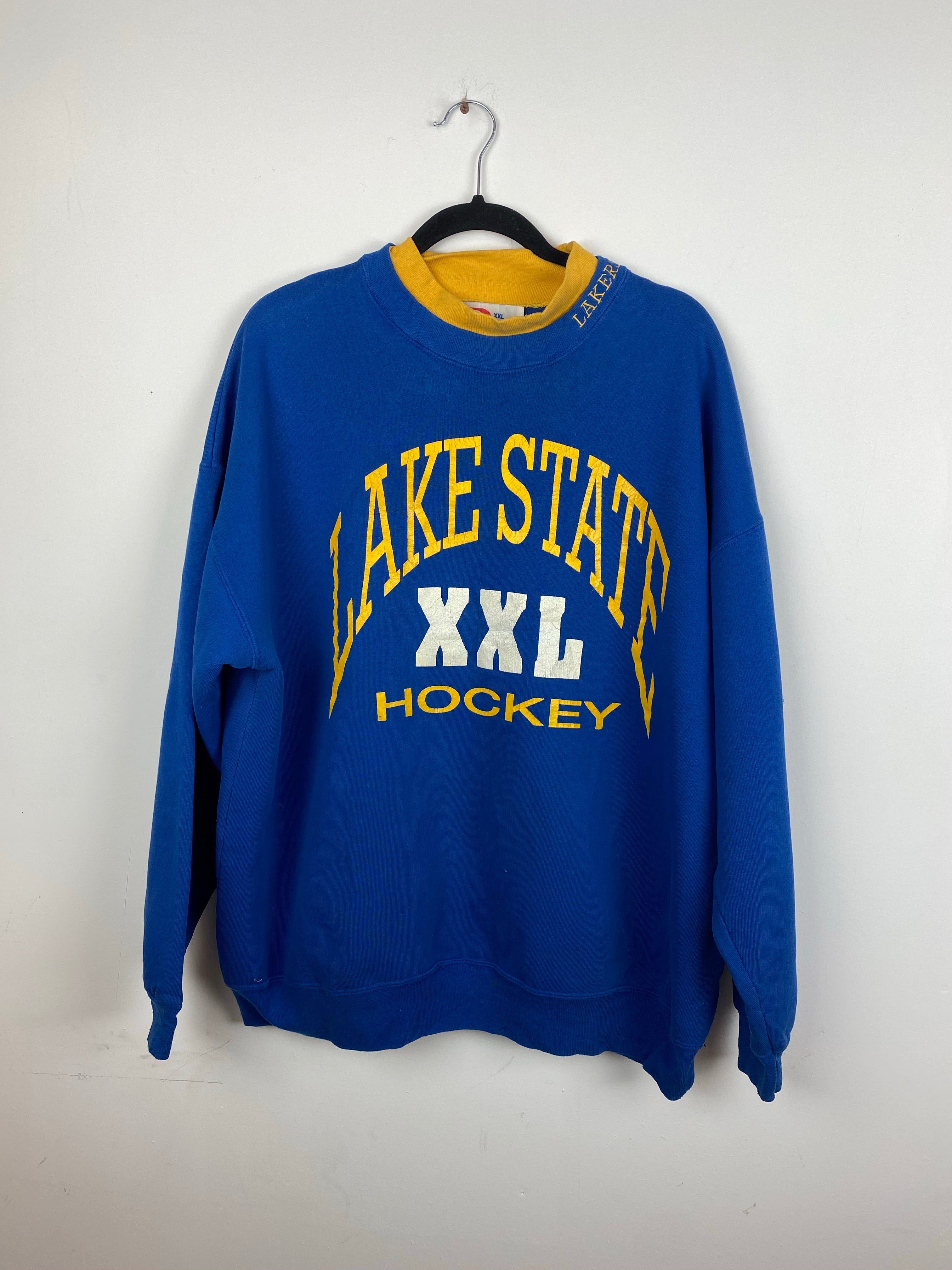 Mock neck Lake State Hockey Crewneck