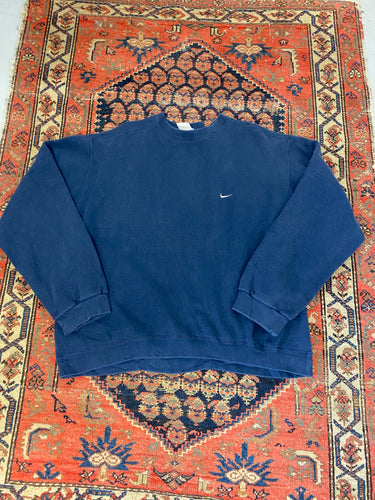 90s Nike Check Crewneck - L