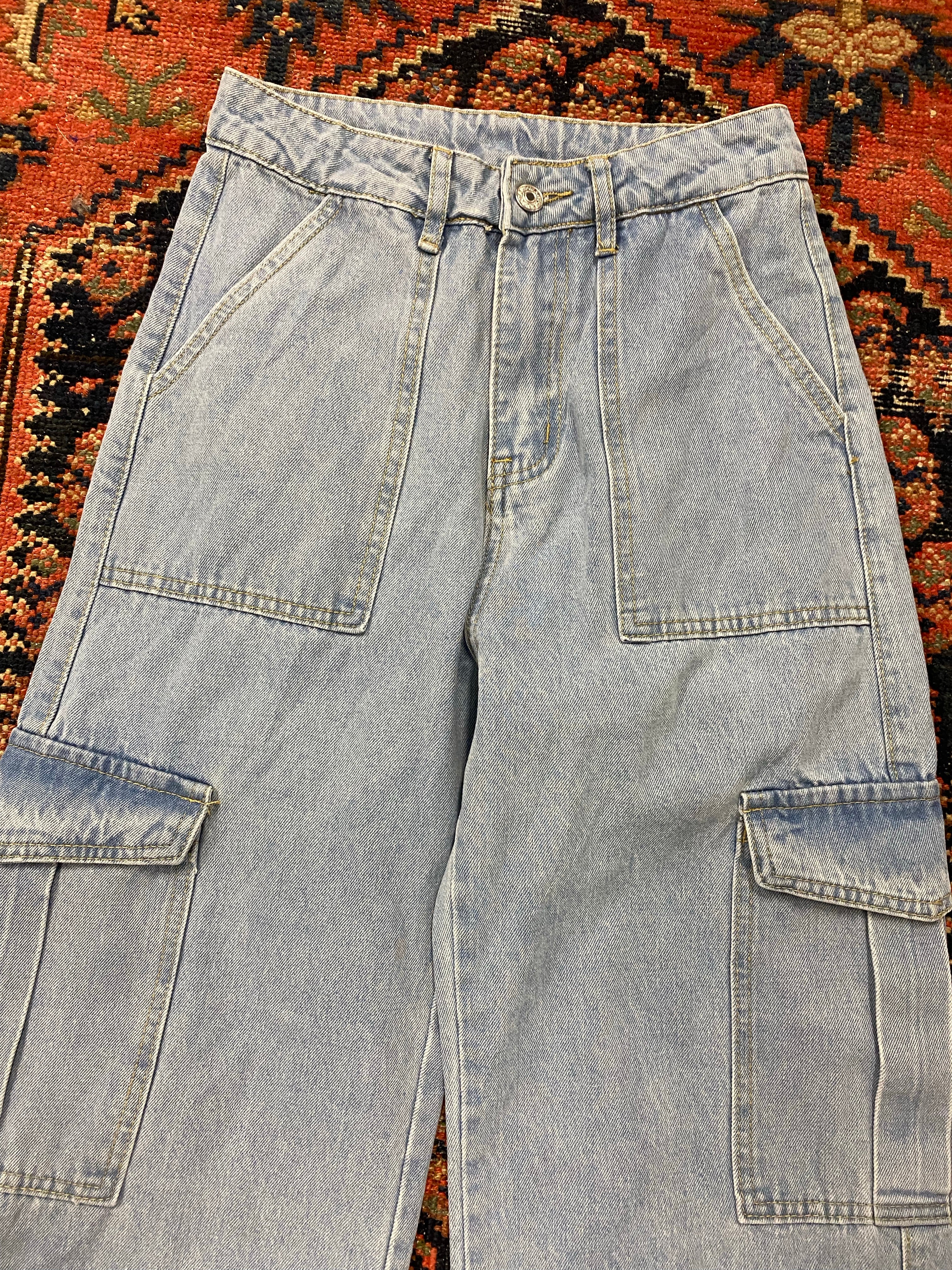 Cargo Denim Pants - 26IN/W