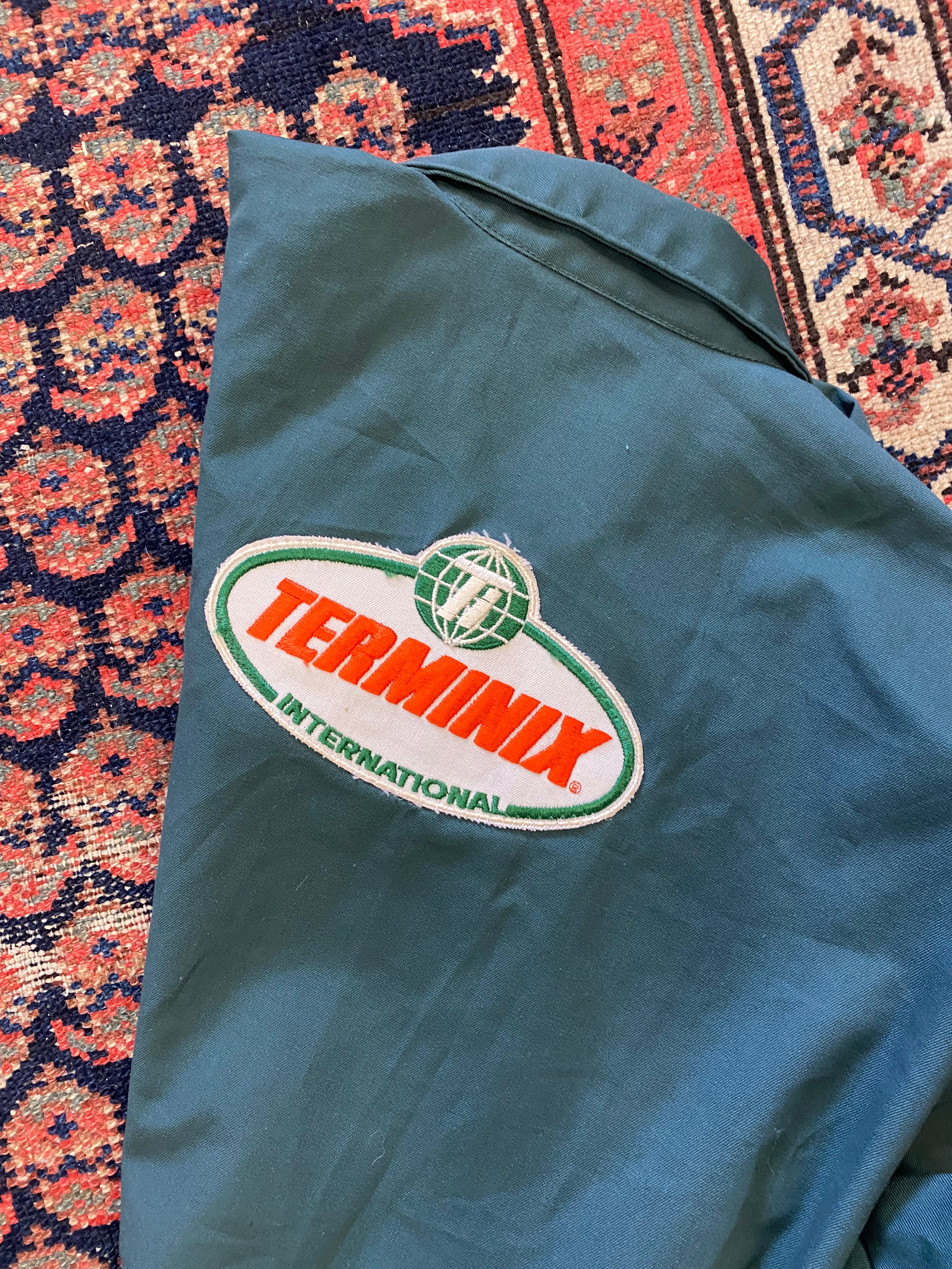 Vintage work jacket with back embroidery - MEns/S-m