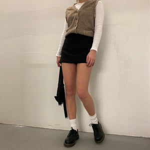 90s vintage front button knitted vest