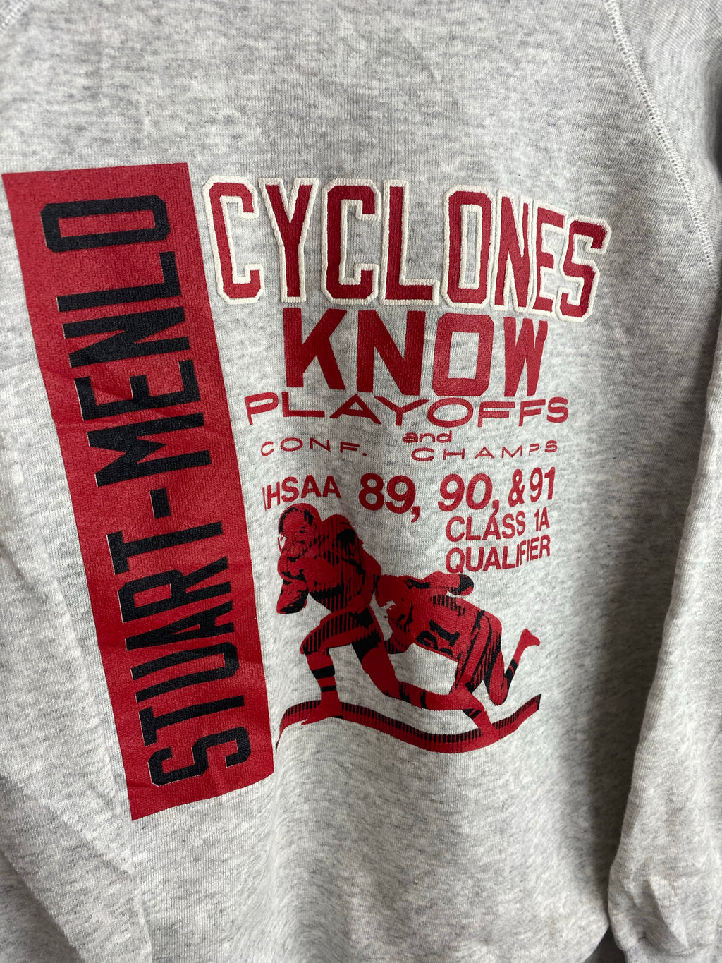 1990s Stuart-Menlo Cyclones Football Crewneck - L