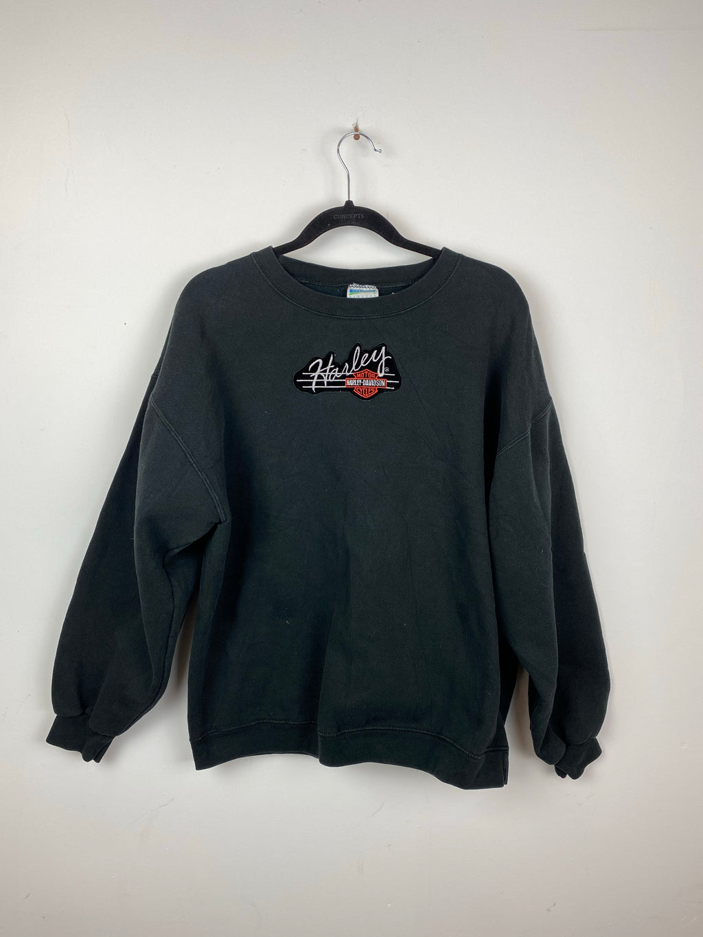 Embroidered Harley Davidson crewneck