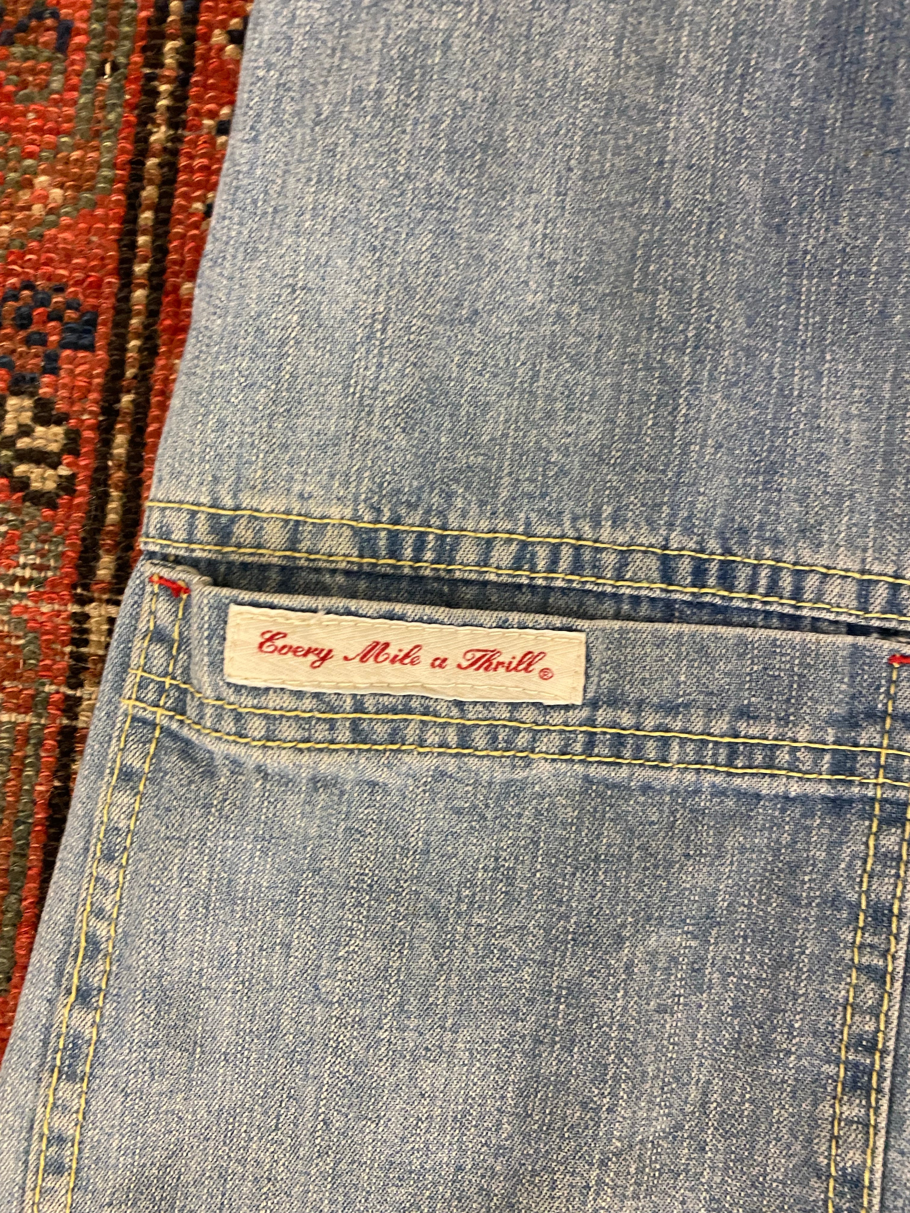 90s Denim Dress With Back Tie - S