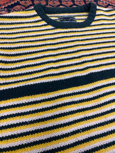 Vintage Striped Knit Sweater - XL