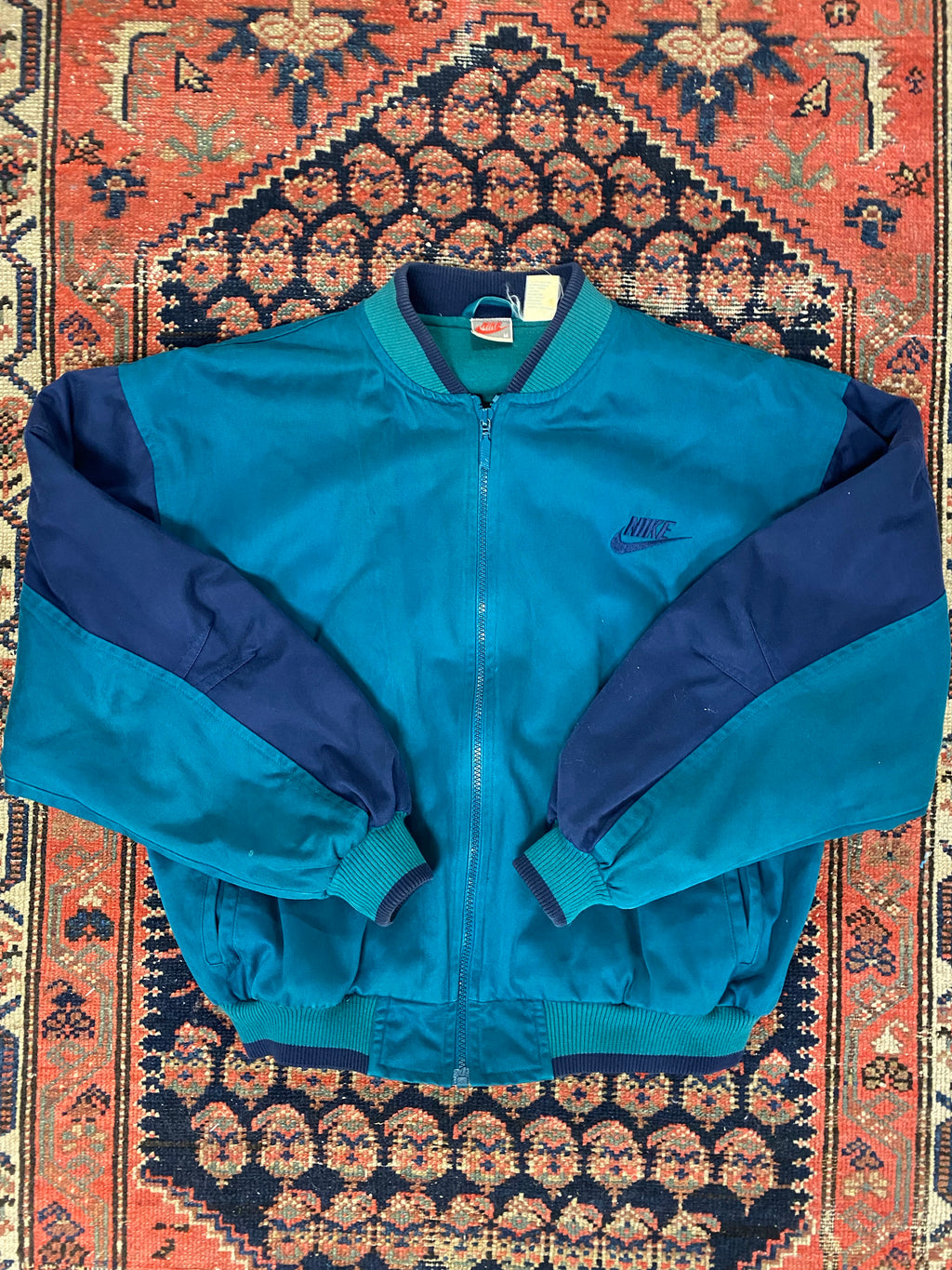 Vintage Grey Tag Nike Varsity Jacket - S