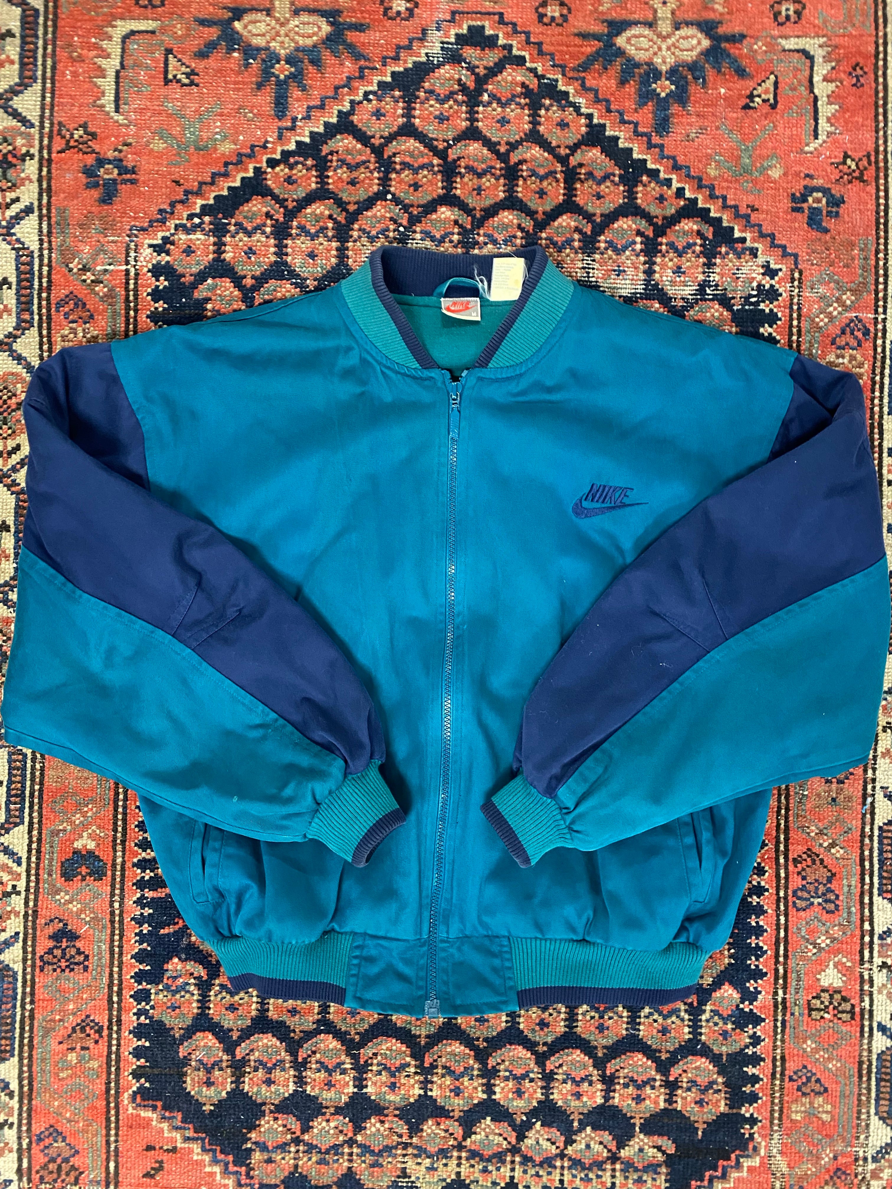 Vintage Grey Tag Nike Varsity Jacket - S