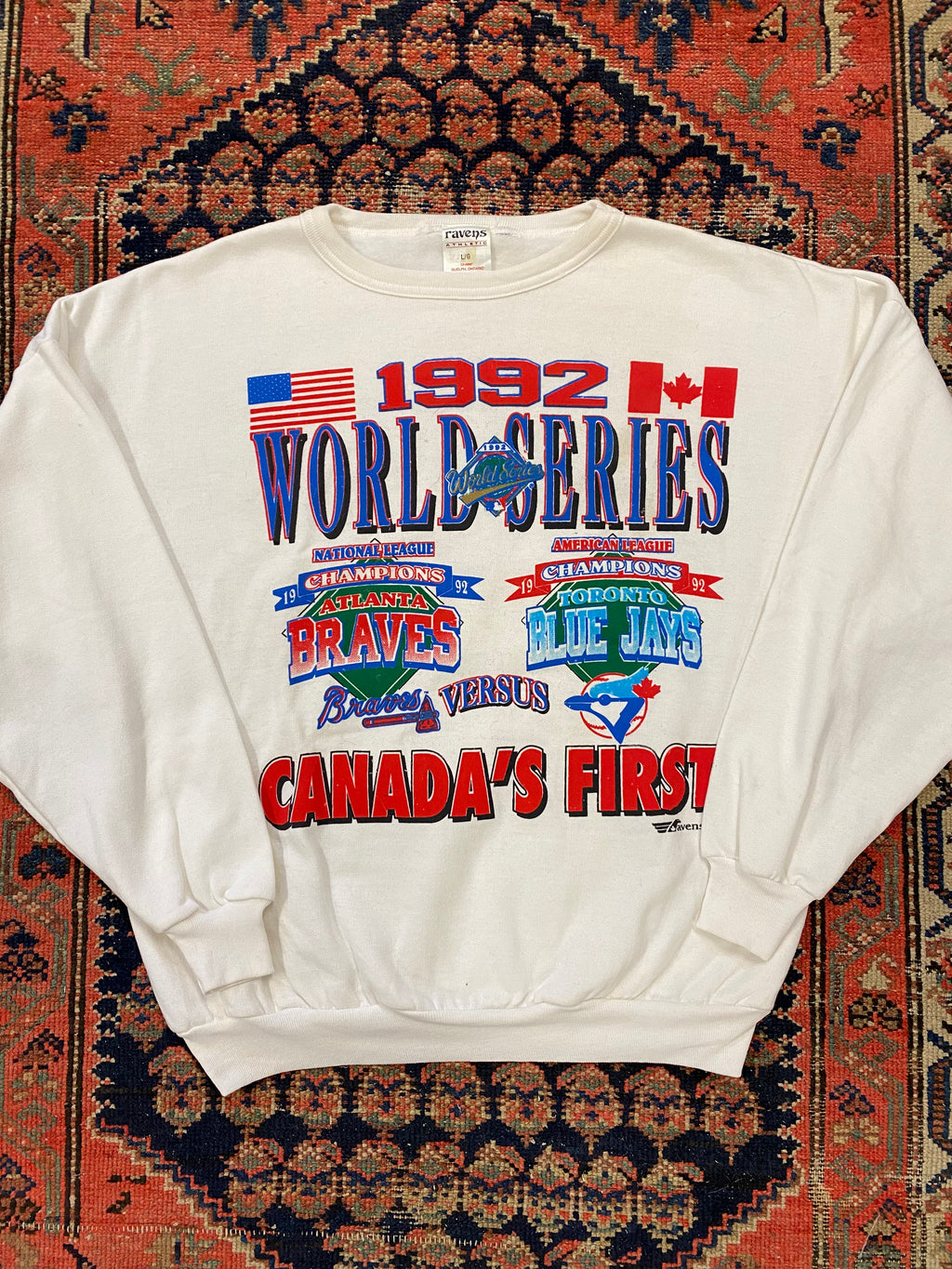 1992 Front And Back Blue Jays Crewneck - M