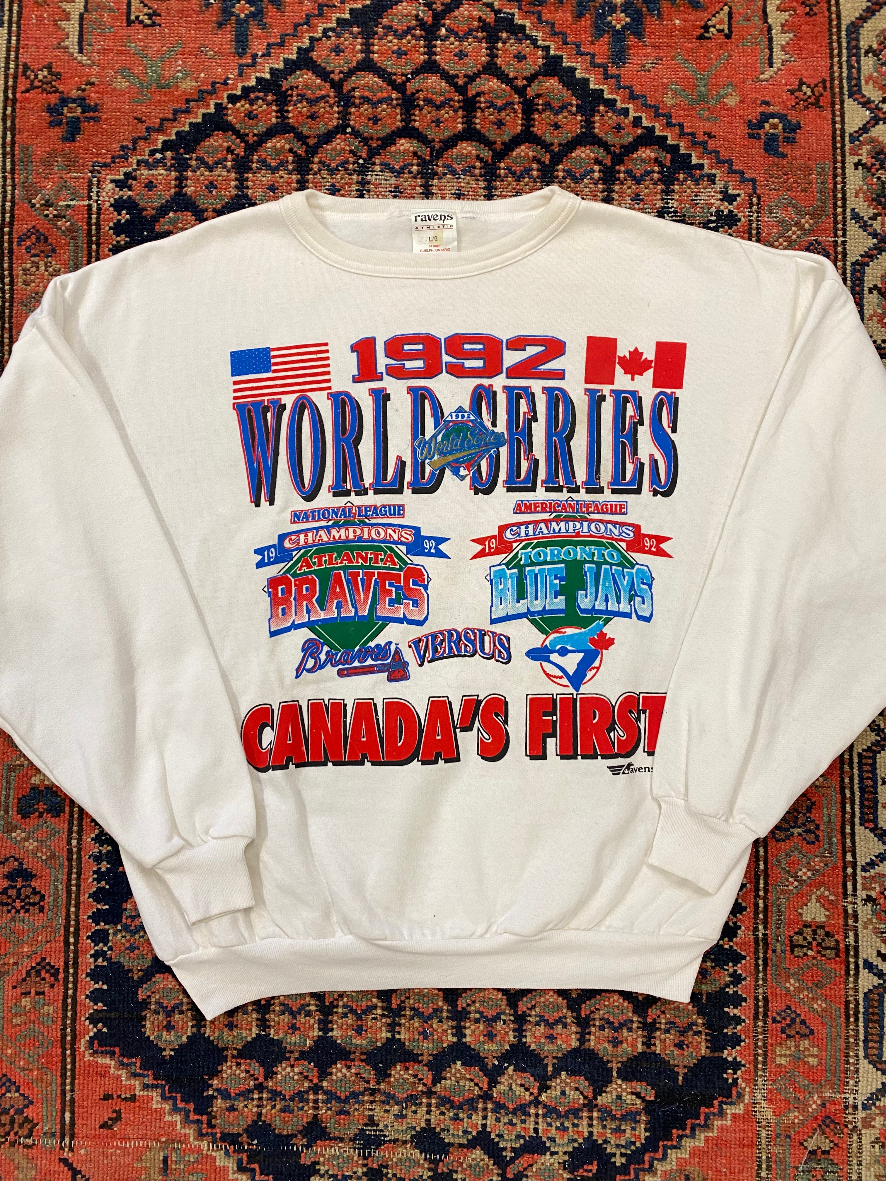1992 Front And Back Blue Jays Crewneck - M