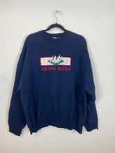 Load image into Gallery viewer, Embroidered Grand Haven Boating crewneck - M