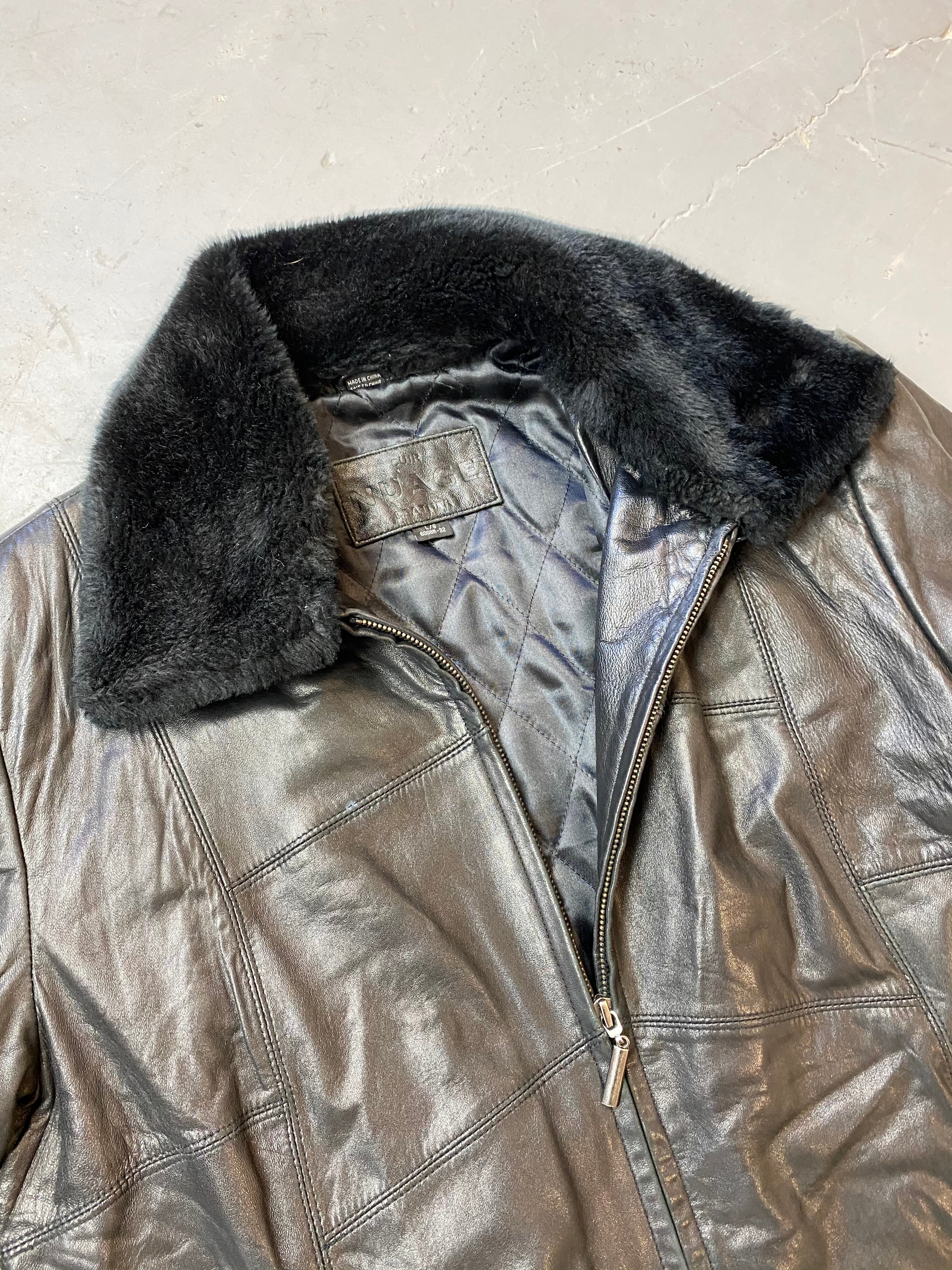 Black leather jacket