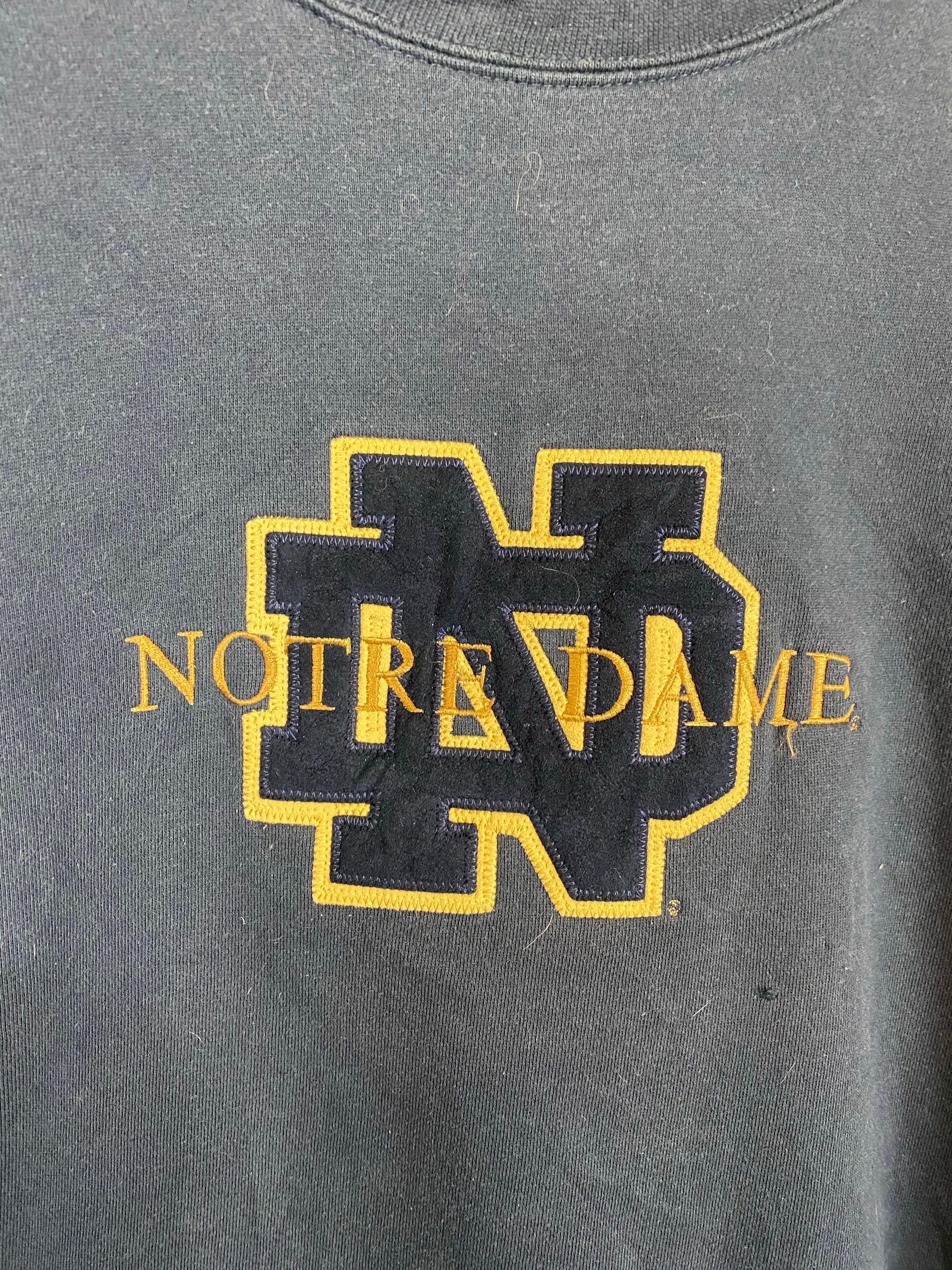 90s embroidered Notre Dame crewneck - M