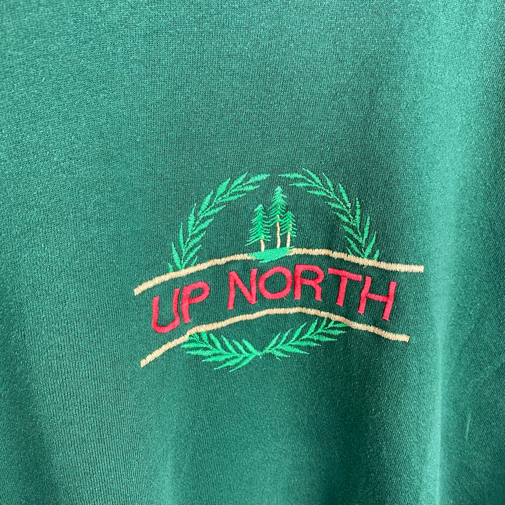 Embroidered Up North crewneck
