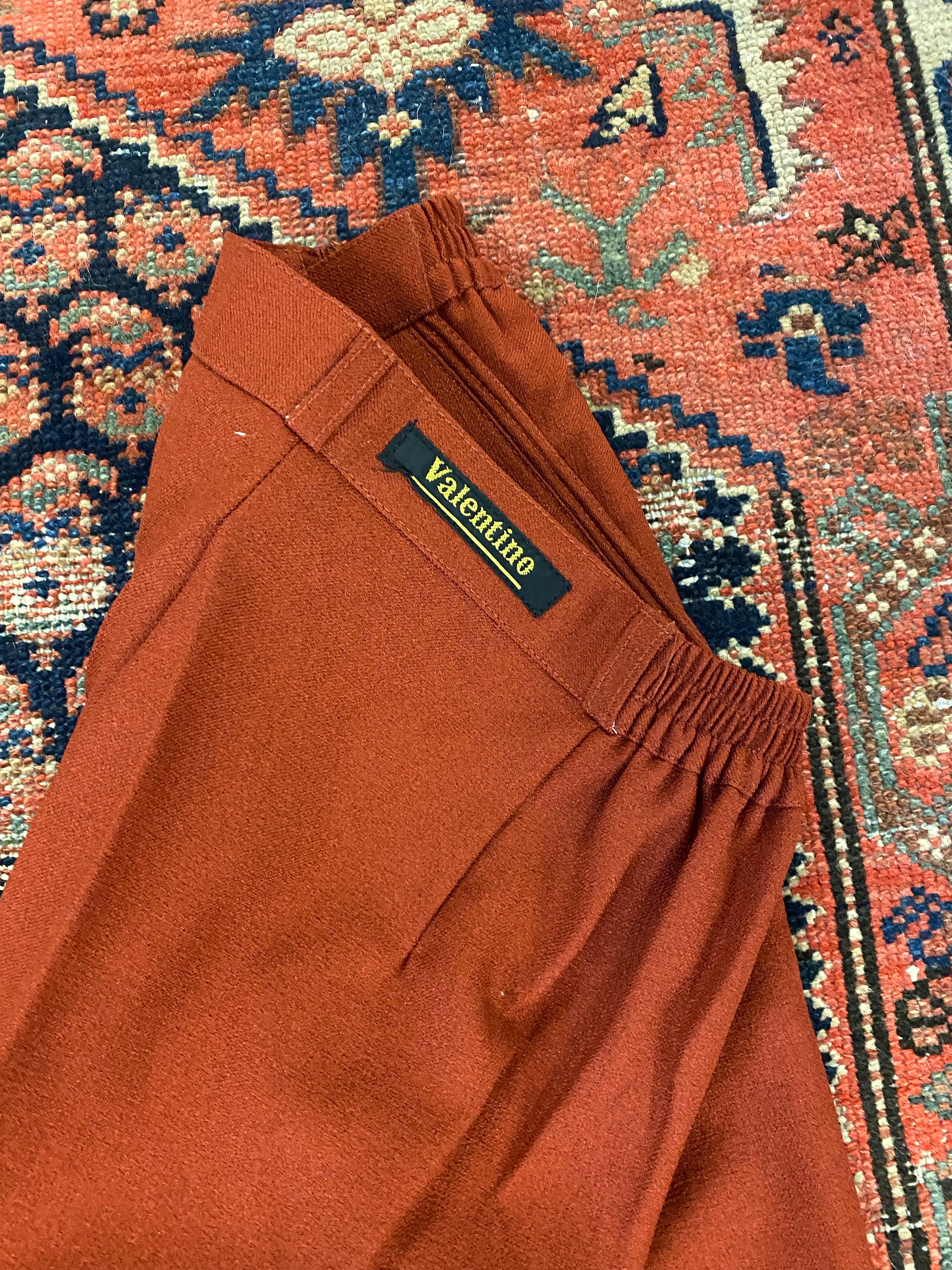 Vintage Dark Orange Valentino Trousers - 28-30inches