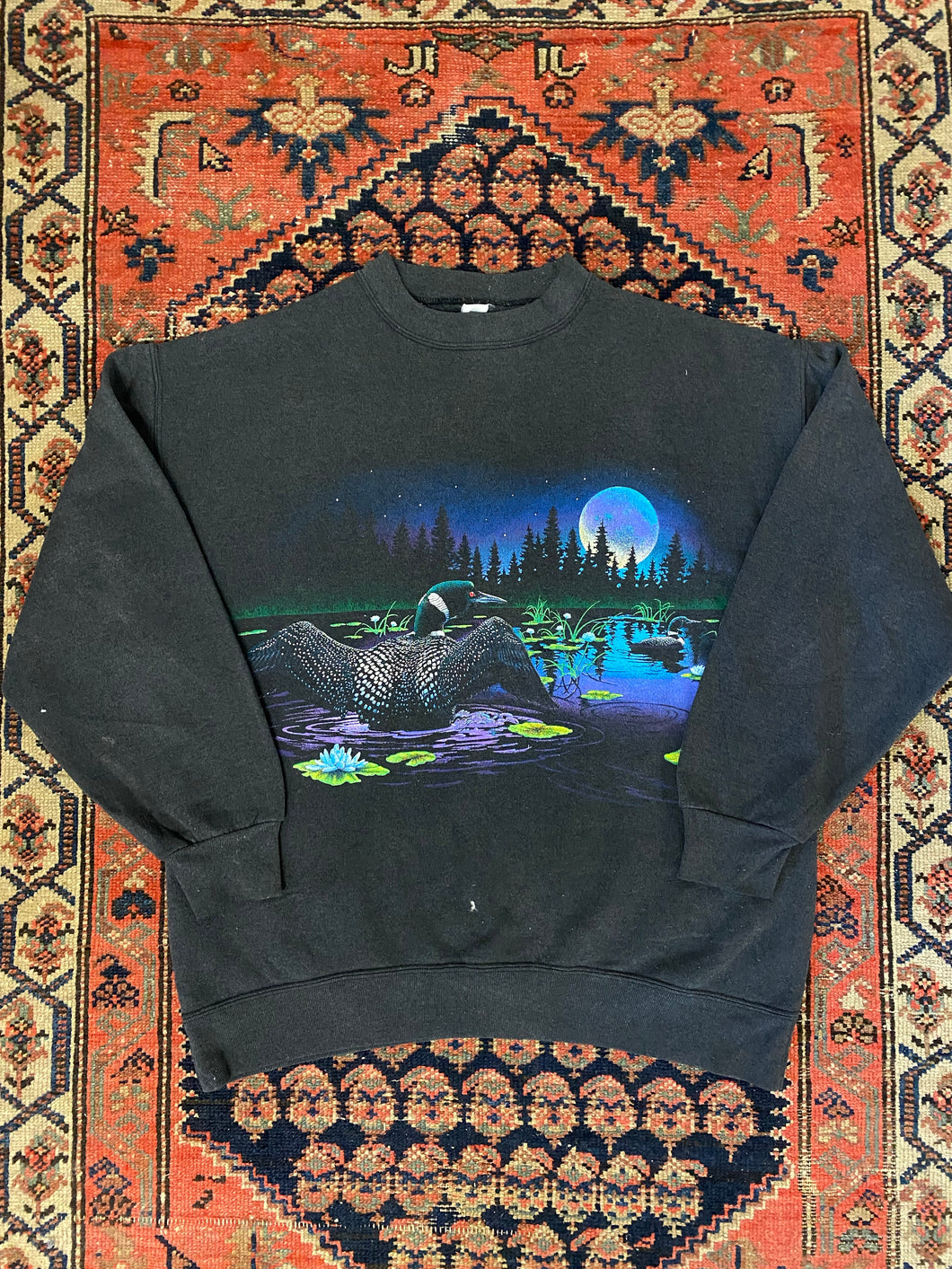 90s Front And Back Loon Crewneck - M