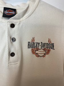 Vintage Harley Davidson Waffle Shirt - S