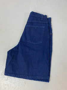 Vintage High Waisted Navy Denim Shorts - 29in