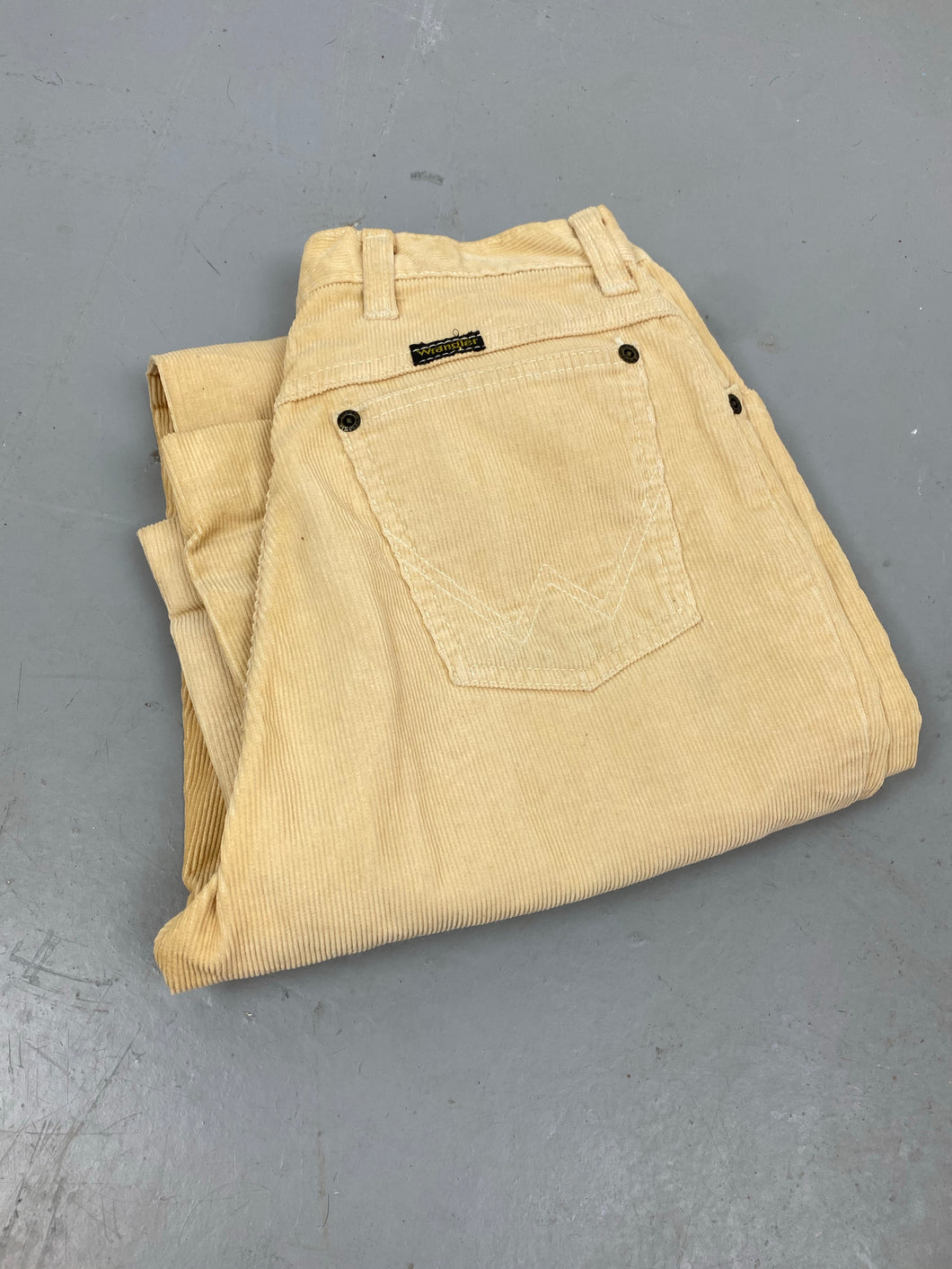 80s creme Wrangler Cord baggy pants