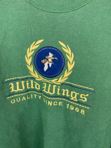 Embroidered wild wings crewneck
