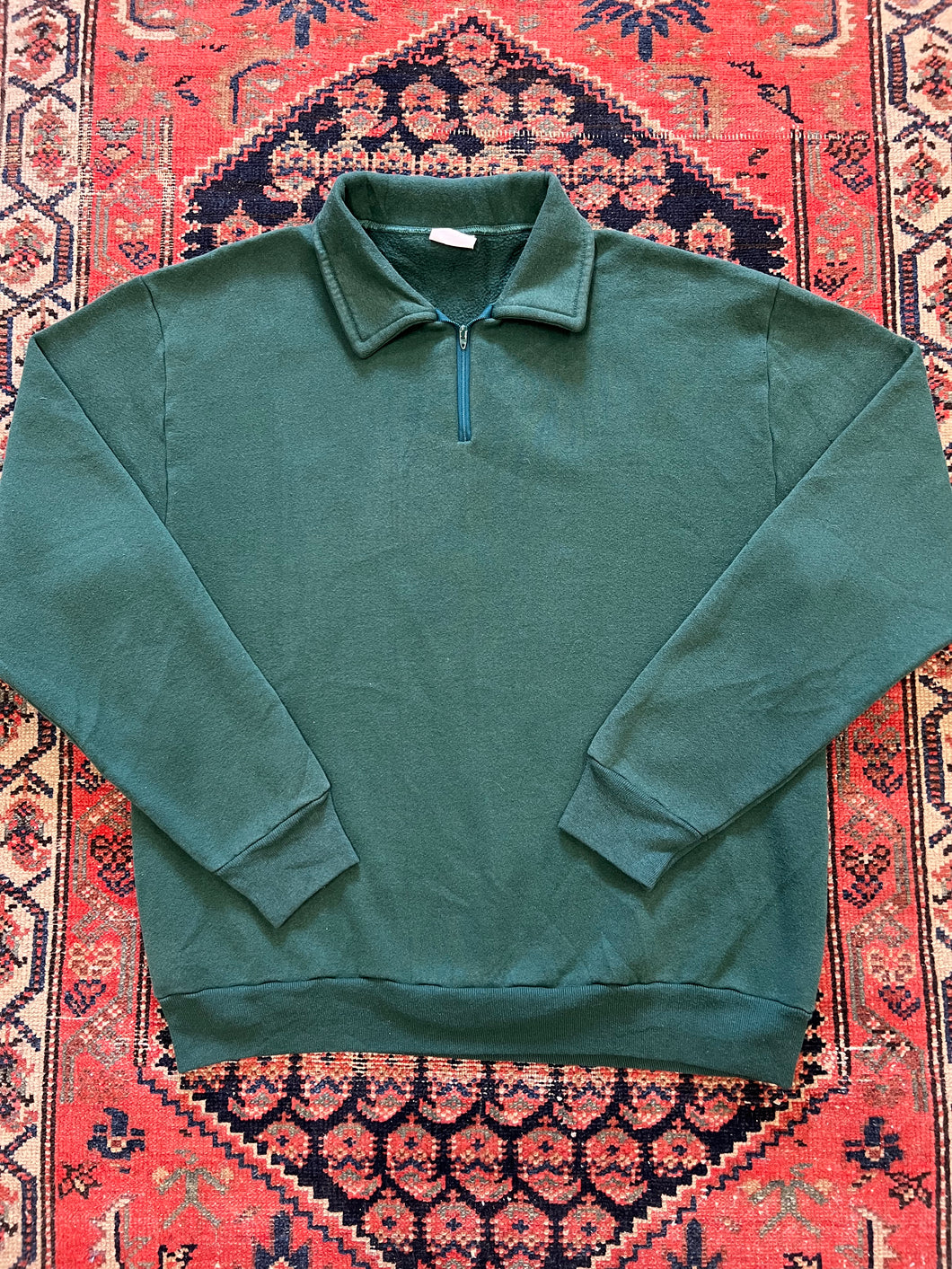 VINTAGE QUARTER ZIP CREWNECK - LARGE