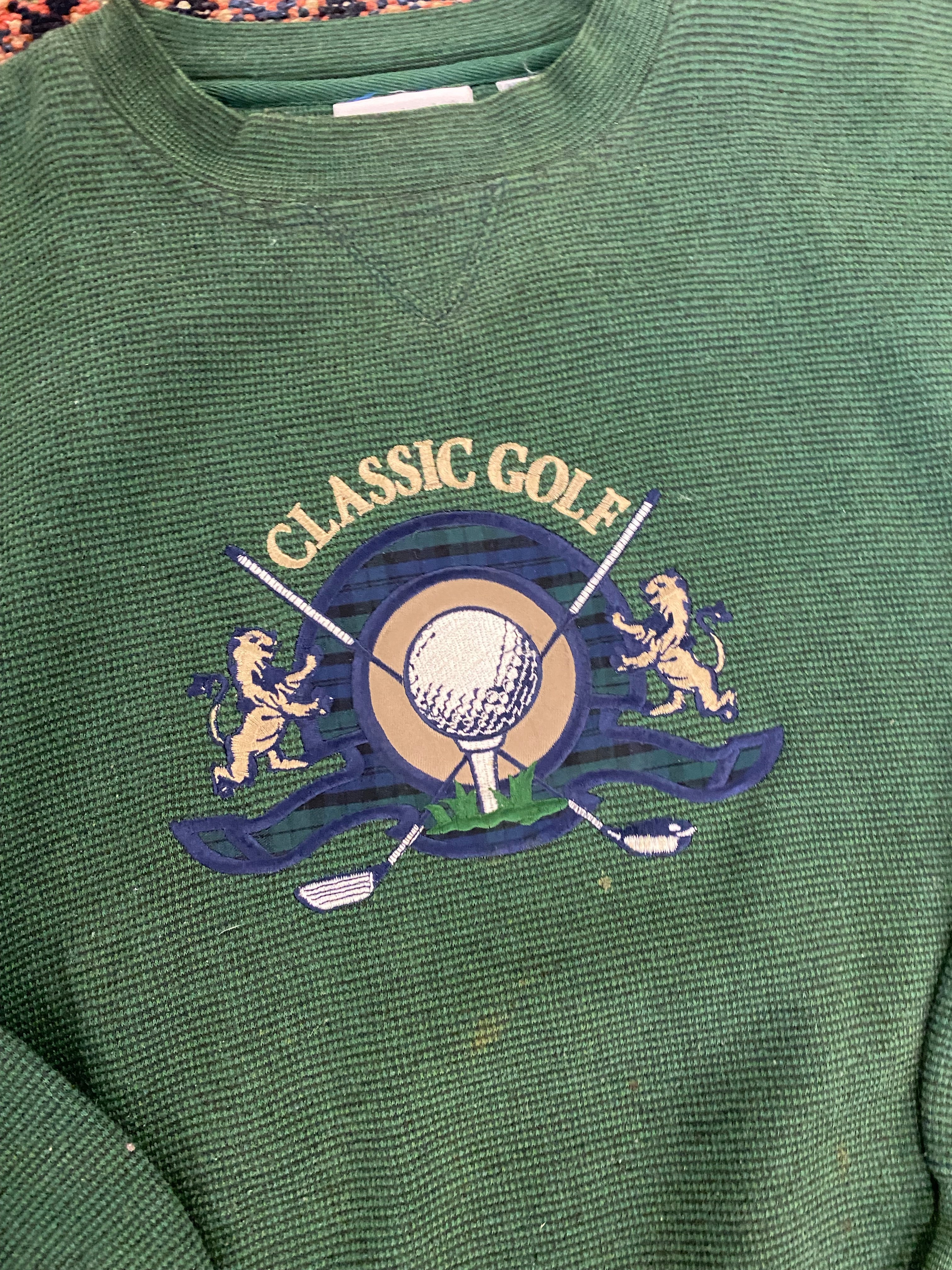 Vintage Embroidered Golf Crewneck - L