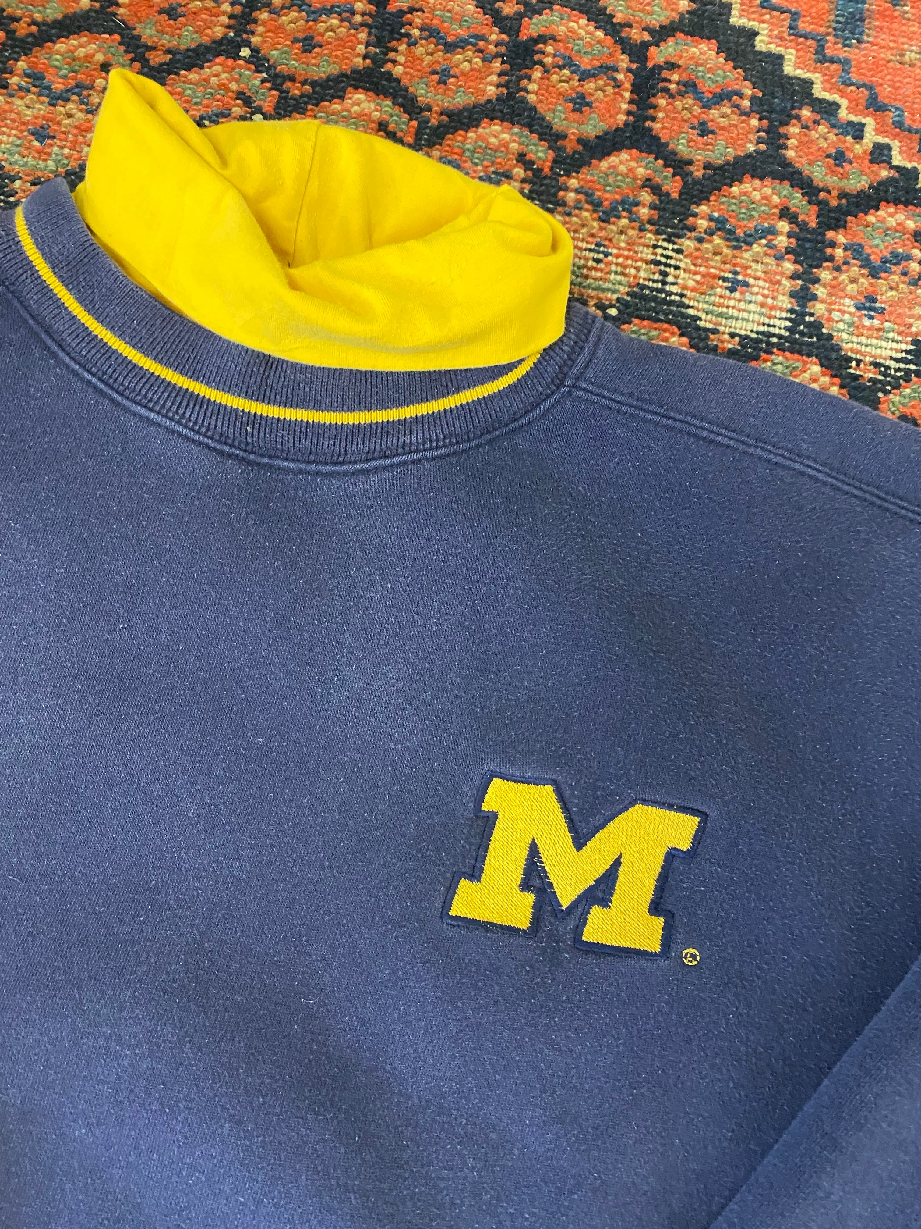 Vintage Michigan Turtleneck Crewneck - M