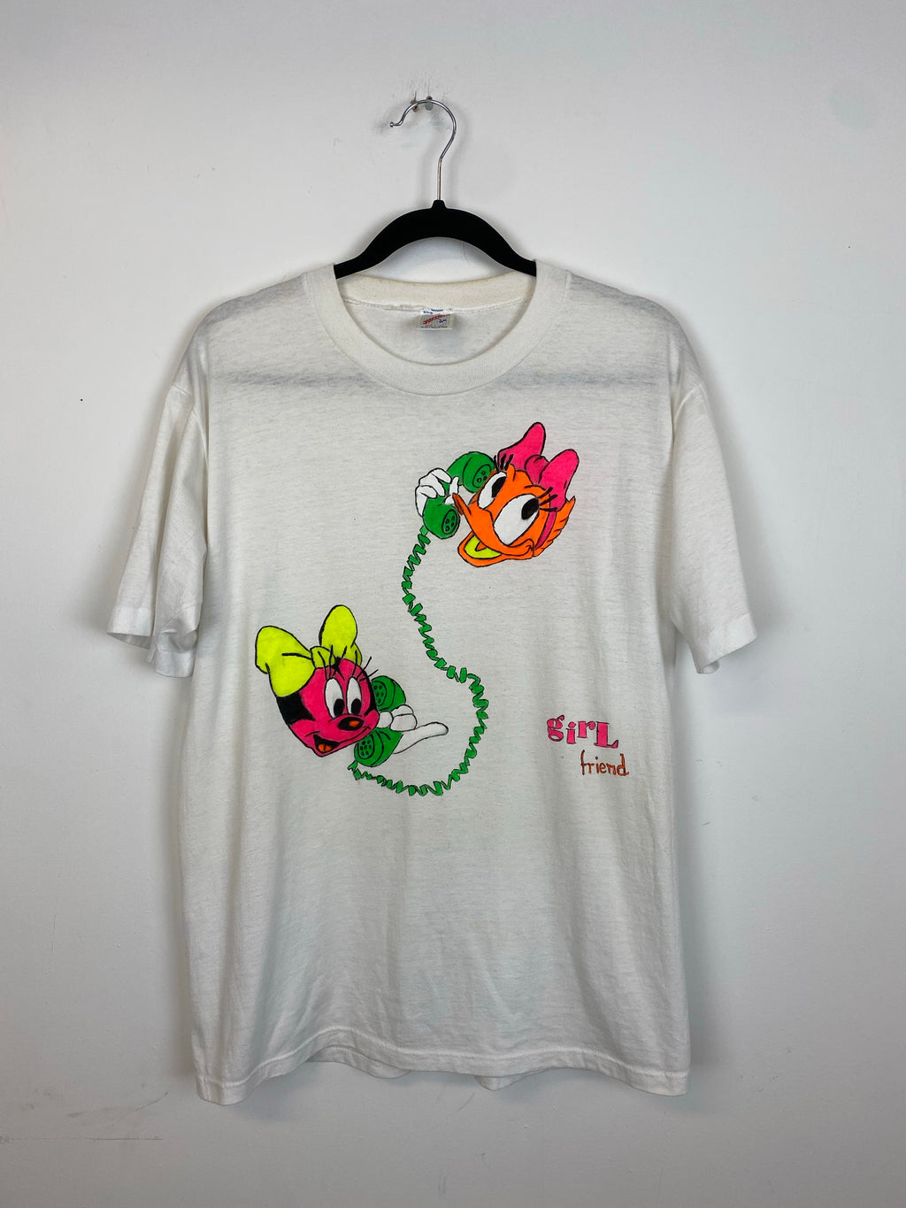 80s Hand Painted Minnie T Shirt - S/M