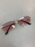 Pink / Gold mental framed sunglasses