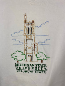 Embroidered Michigan State crewneck