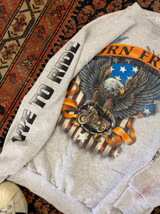 Vintage Front And Back Born To Ride Crewneck - S
