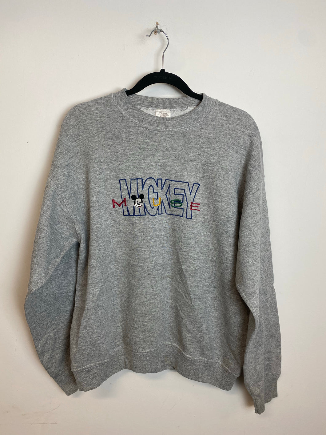 Vintage Embroidered Mickey Mouse Crewneck - XS/S