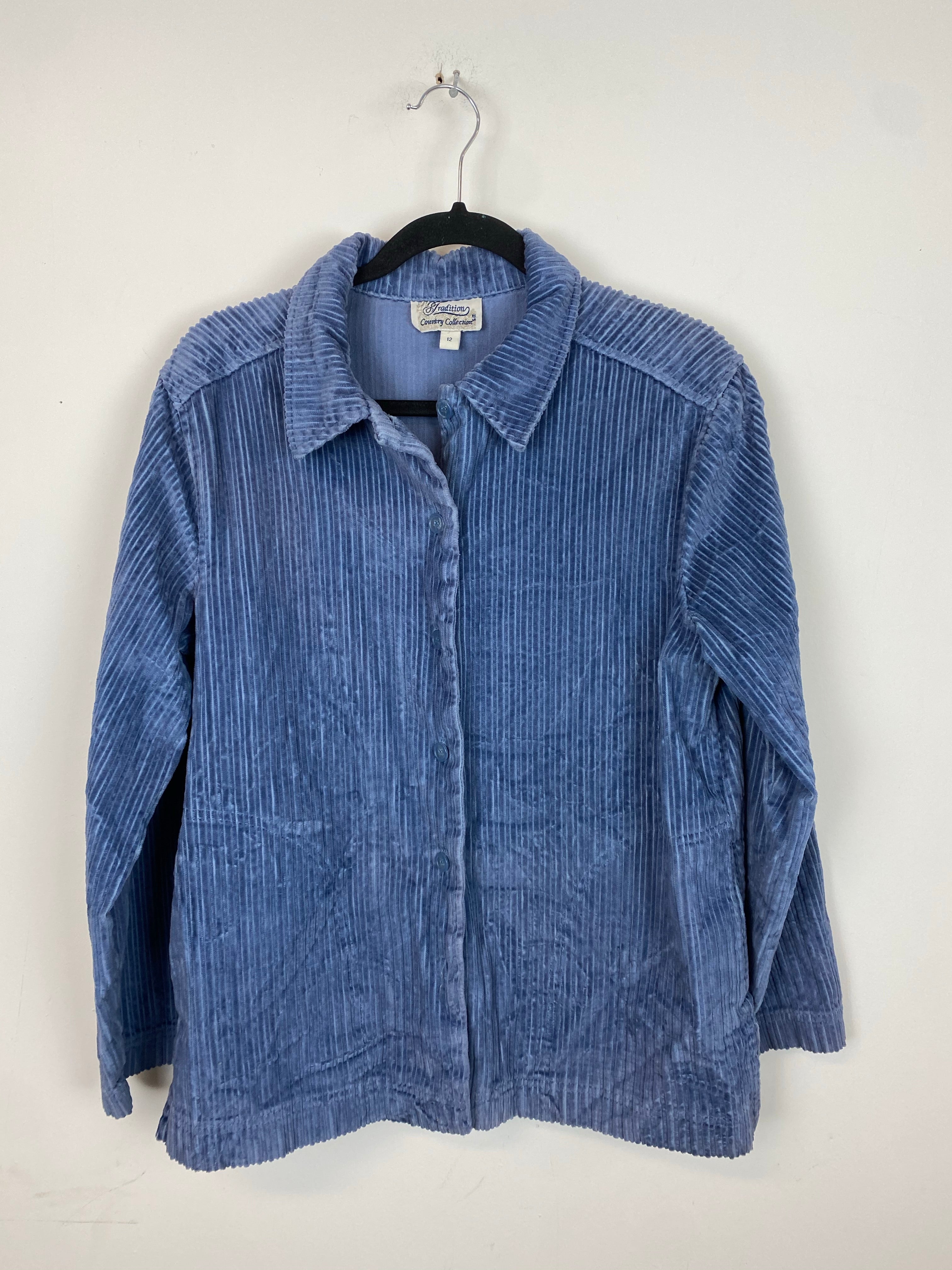 Vintage Thick Corduroy Button Up - WMNS - S