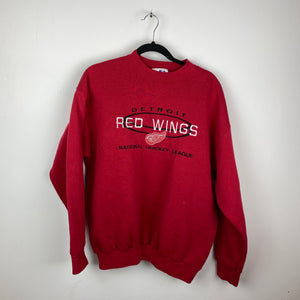 Embroidered Redwings crewneck