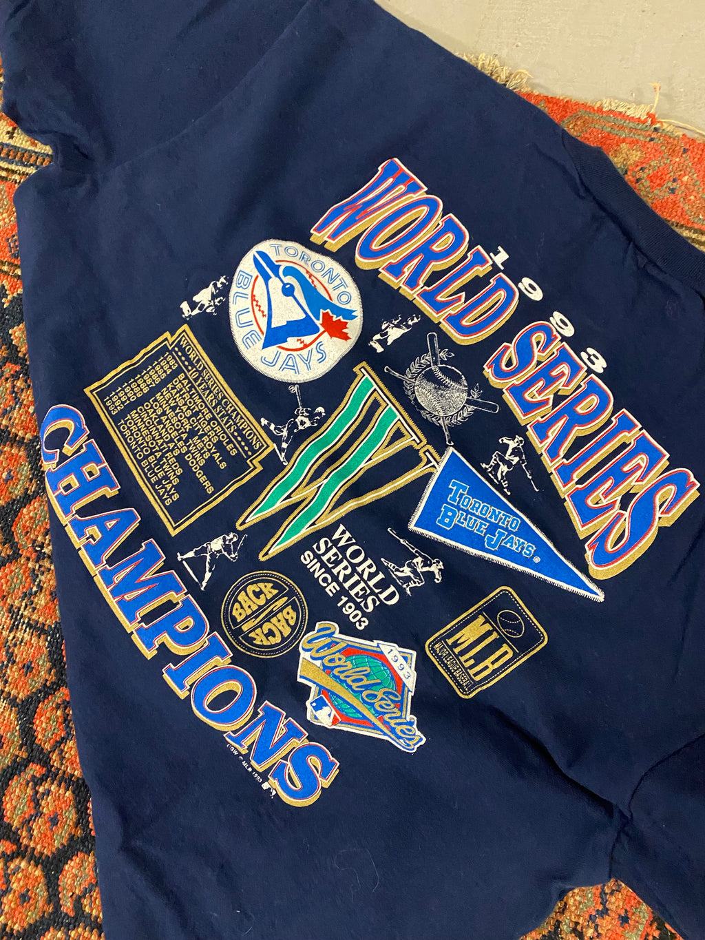 90s Front And Back Blue Jays T Shirt - XL