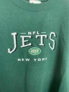 Vintage Embroidered NFL Jets Crewneck - L