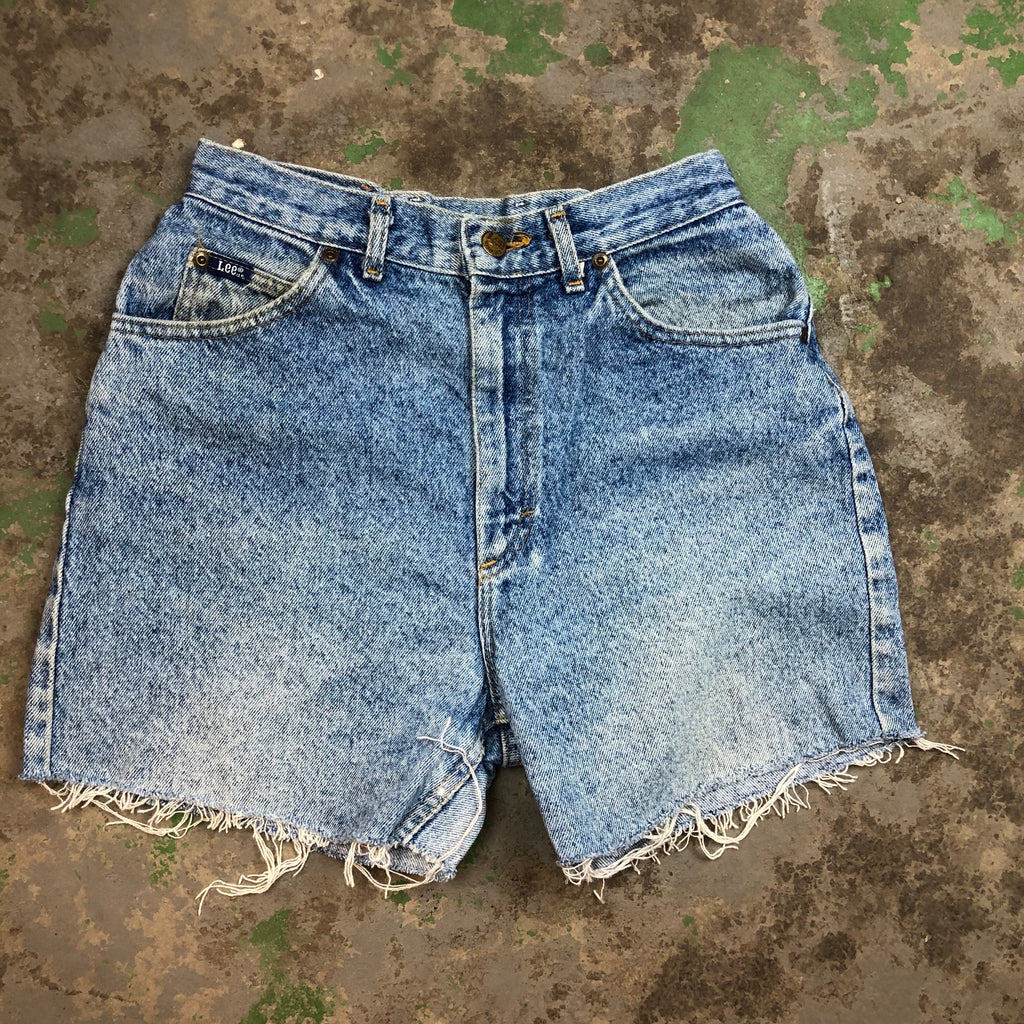 Light wash Lee denim shorts