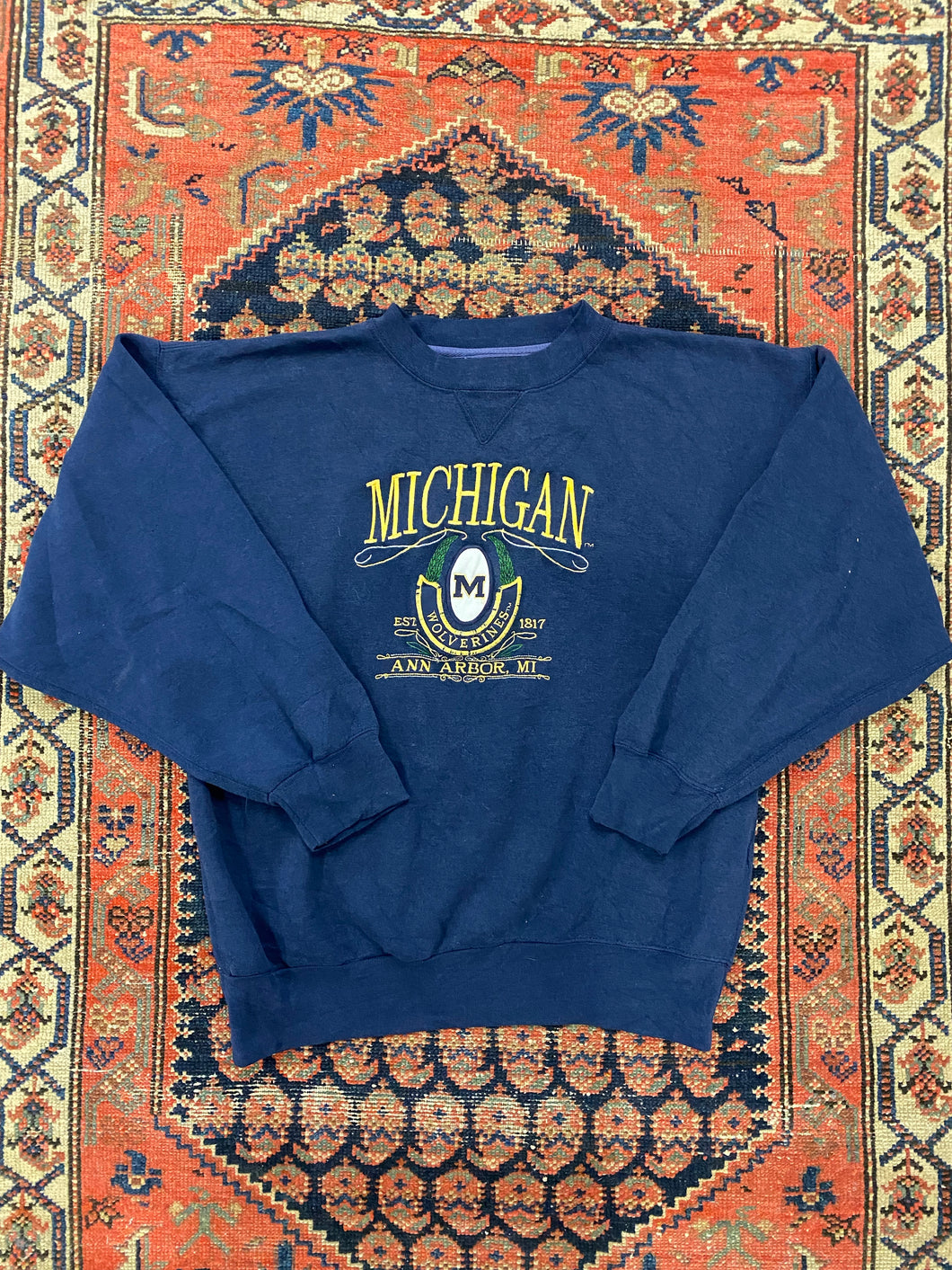Vintage Embroider Michigan Crewneck - M