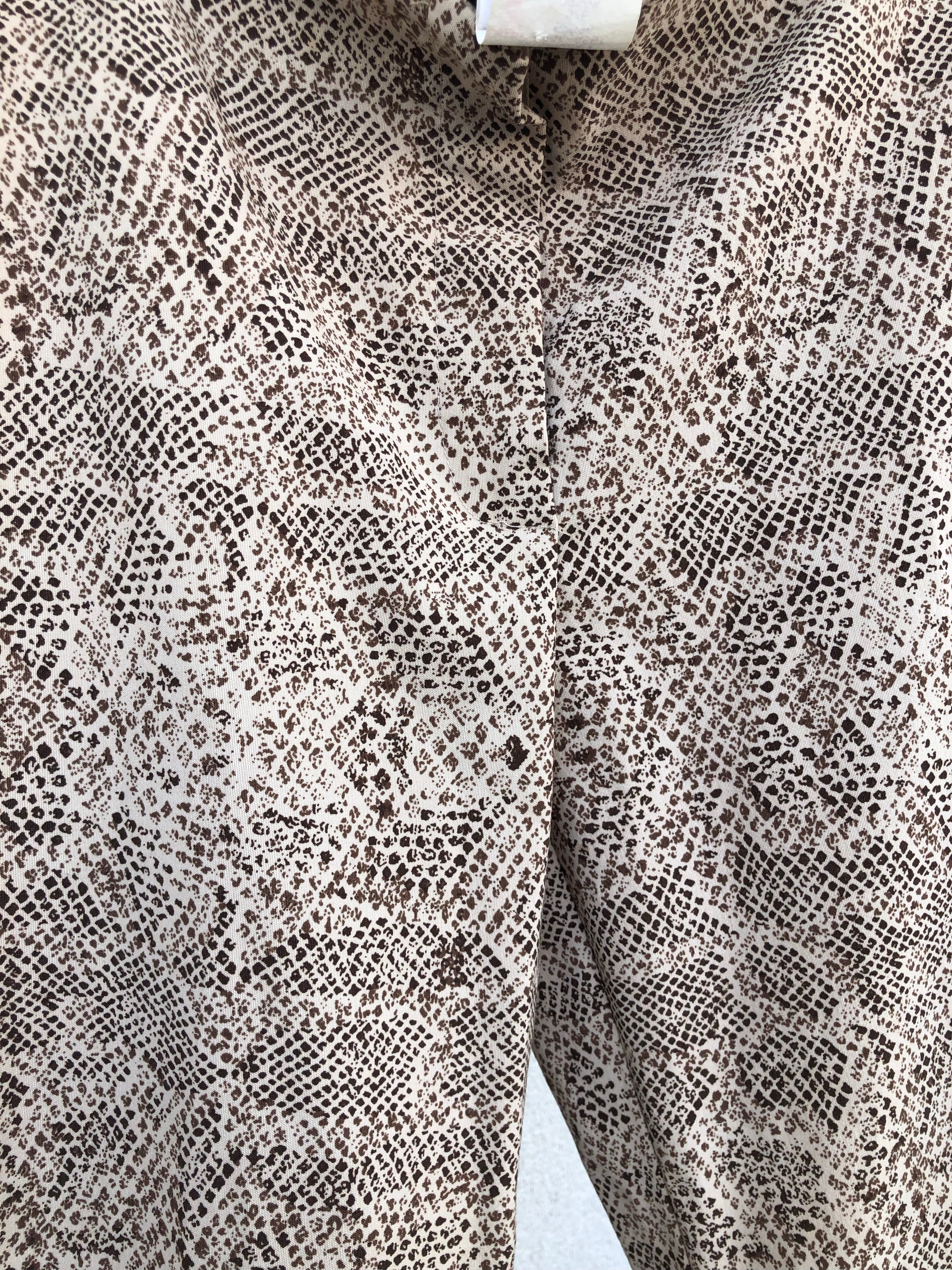 Vintage Patterned Pants With Slight Flare