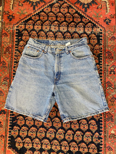 90s High Waisted Levis Hemmed Denim Shorts - 30in