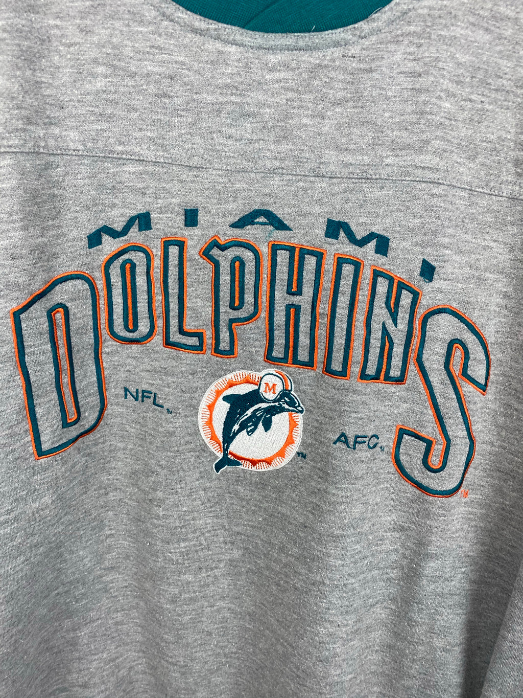 90s embroidered Miami Dolphins crewneck